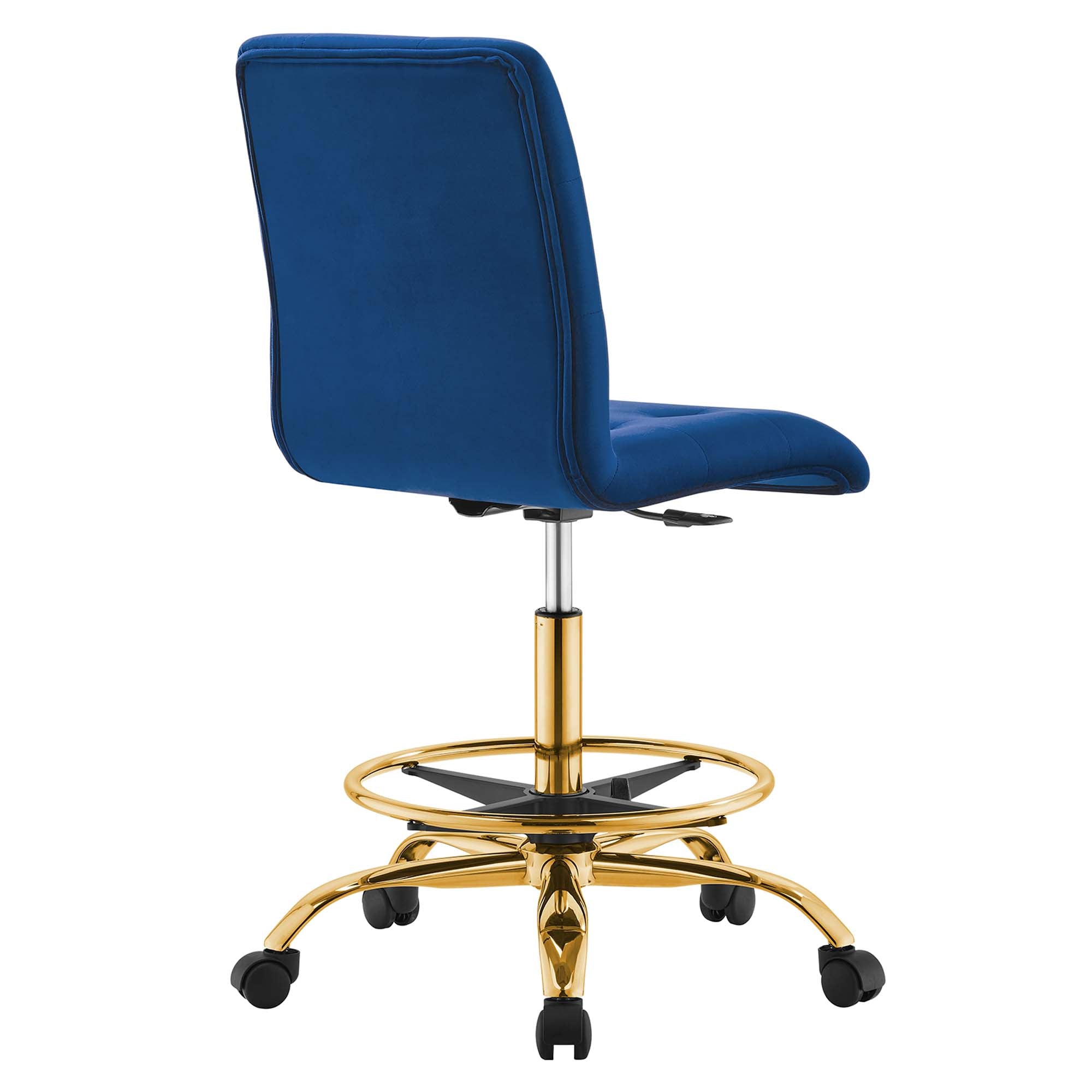 Prim Armless Performance Velvet Drafting Chair by Modway - Best Buy Furniture