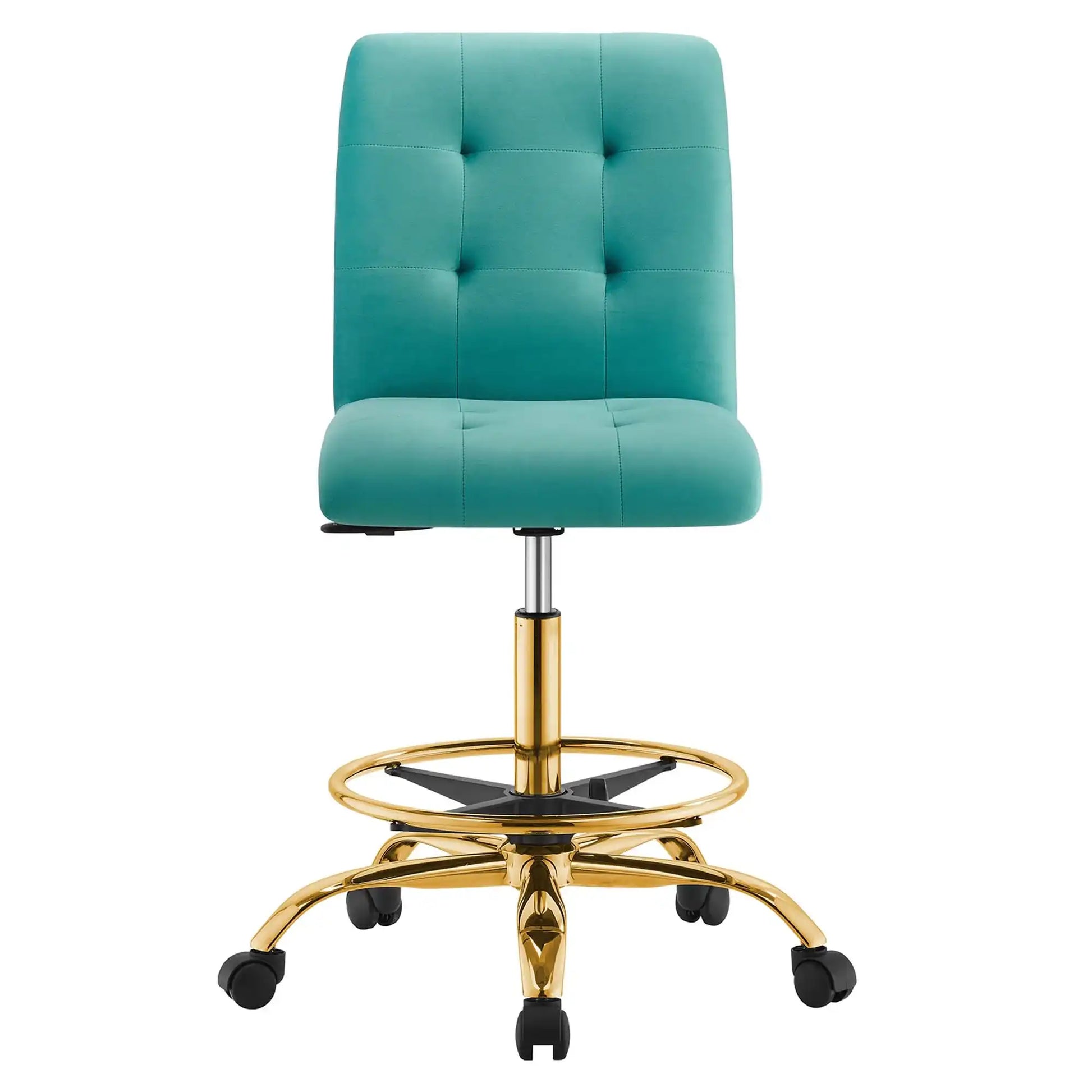 Prim Armless Performance Velvet Drafting Chair by Modway - Best Buy Furniture