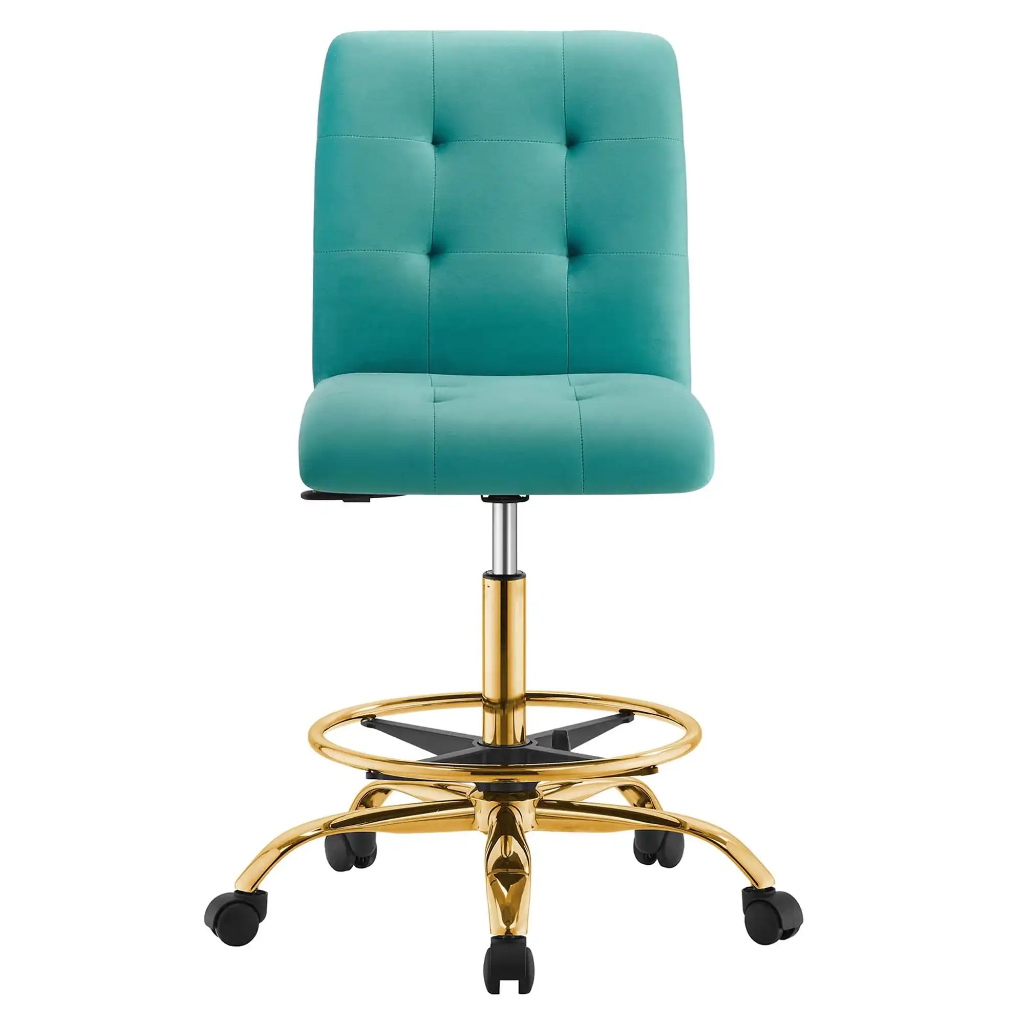 Prim Armless Performance Velvet Drafting Chair by Modway - Best Buy Furniture