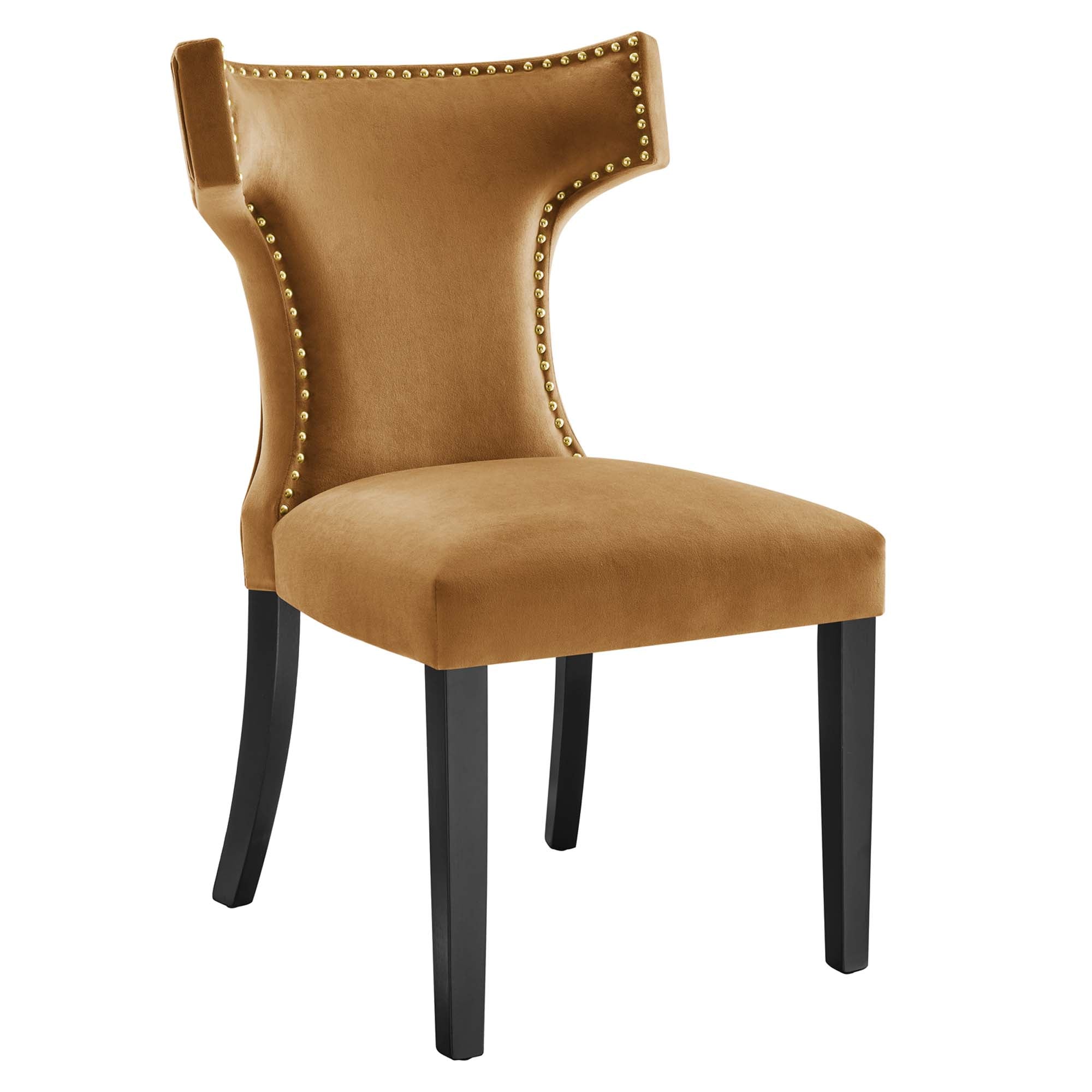 Curve Performance Velvet Dining Chairs Set of 2 by Modway - Best Buy Furniture