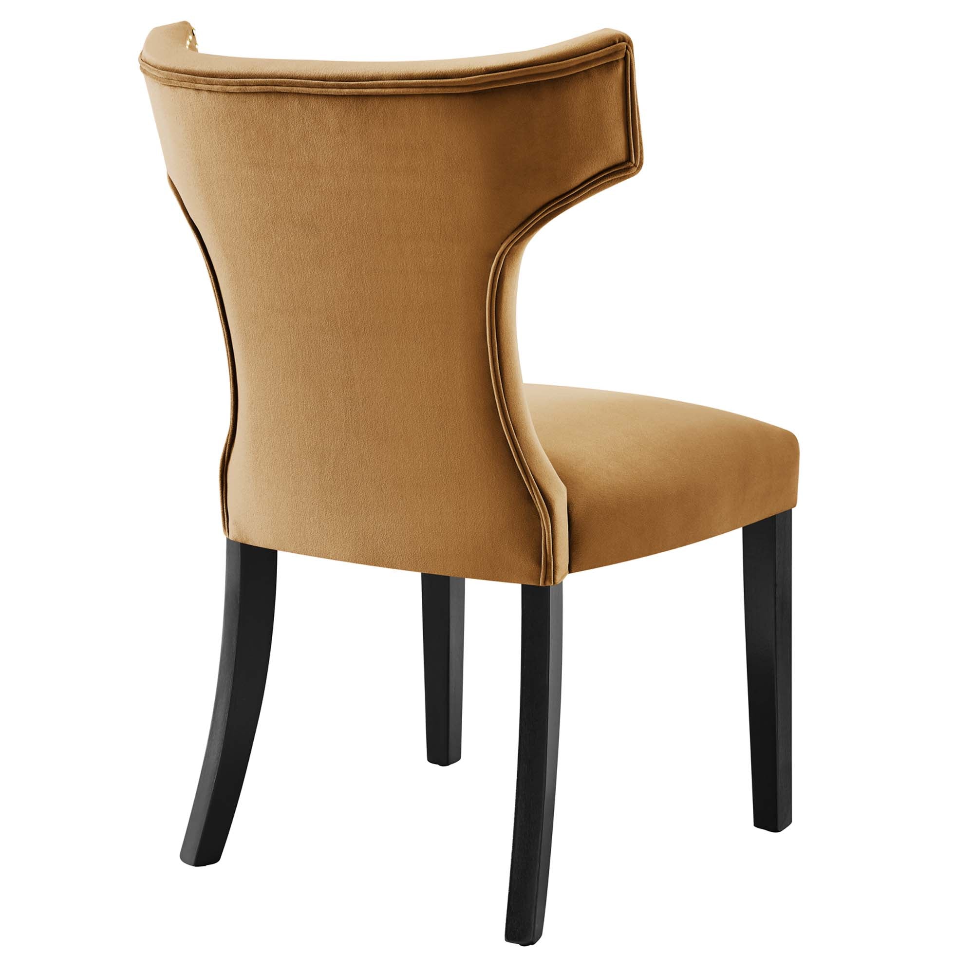 Curve Performance Velvet Dining Chairs Set of 2 by Modway - Best Buy Furniture