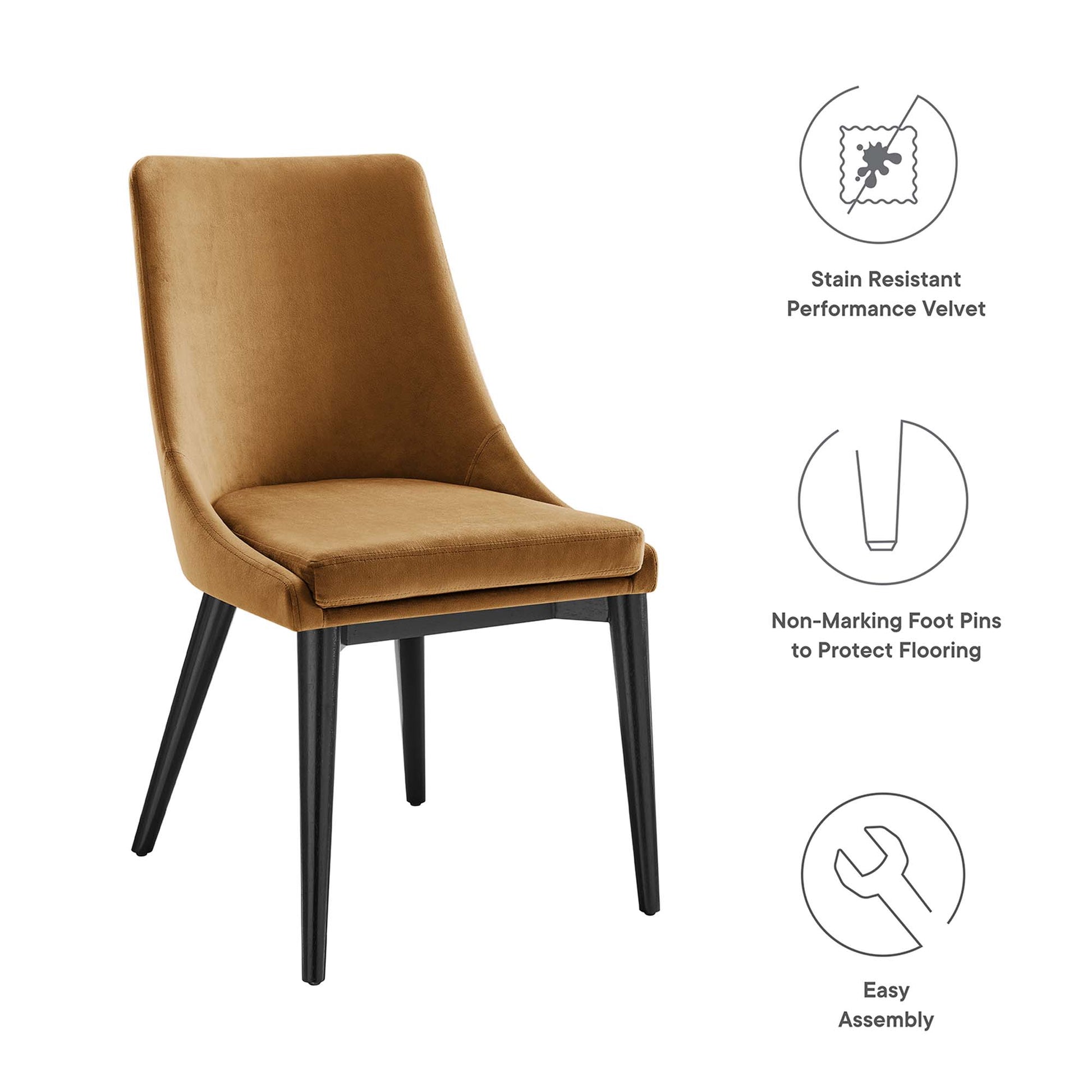 Viscount Performance Velvet Dining Chair by Modway - Best Buy Furniture