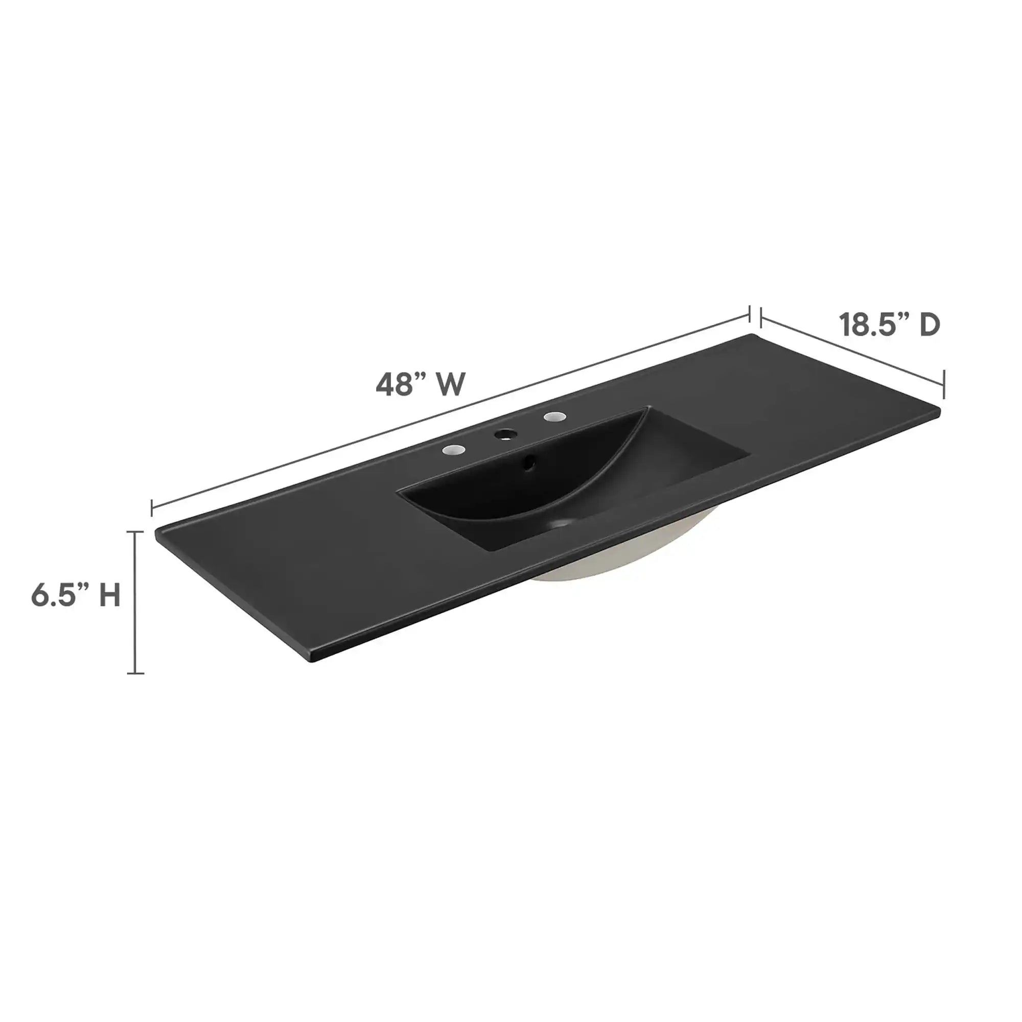 Cayman 48" Single Basin Bathroom Sink by Modway - Best Buy Furniture