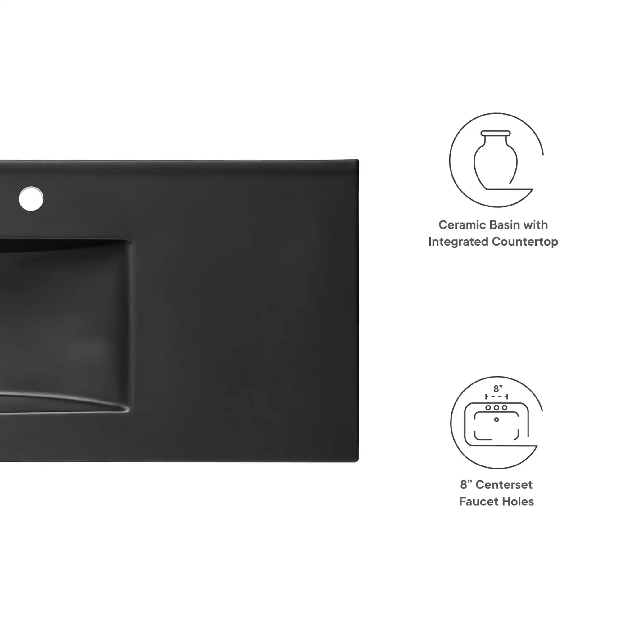 Cayman 48" Single Basin Bathroom Sink by Modway - Best Buy Furniture
