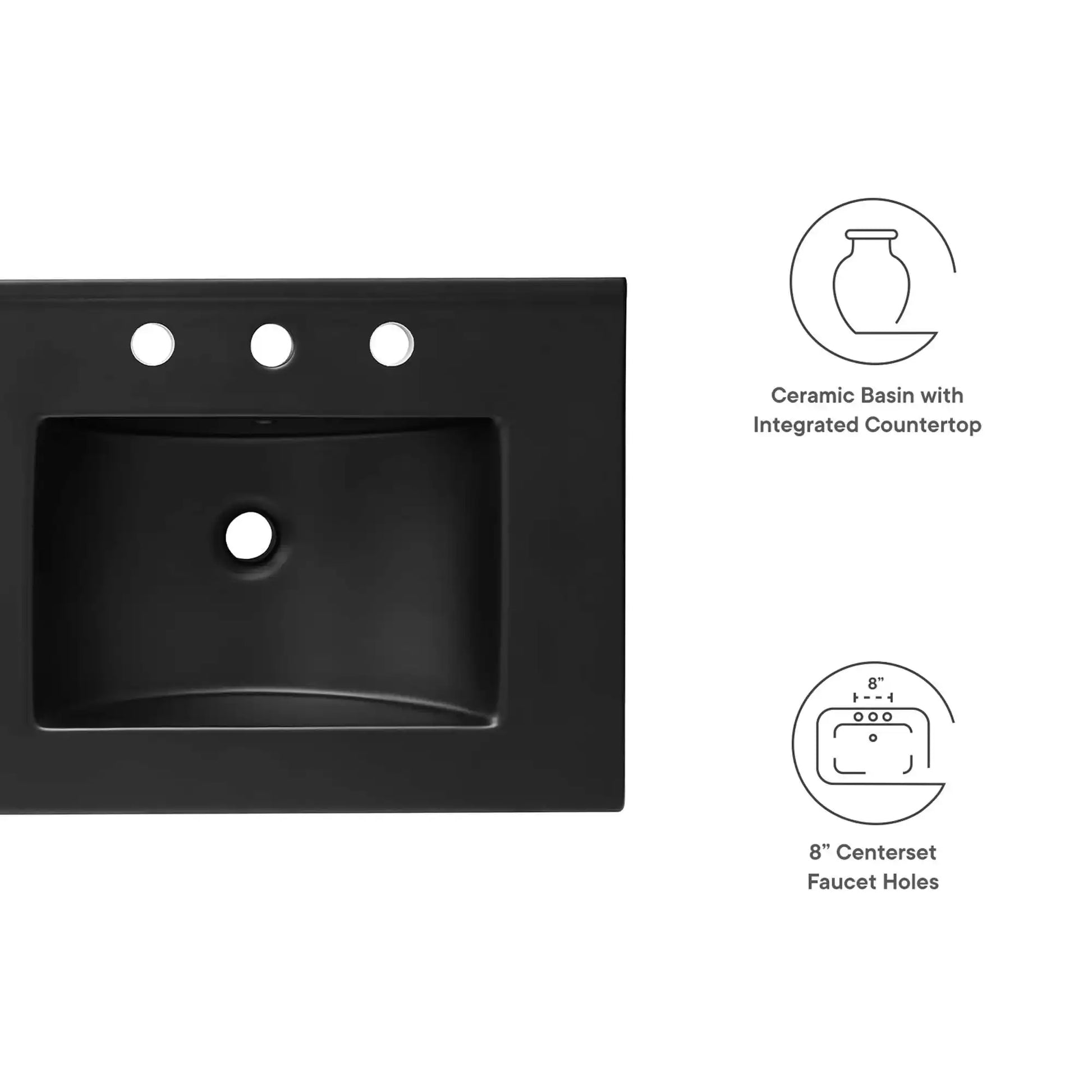Cayman 48" Double Basin Bathroom Sink by Modway - Best Buy Furniture