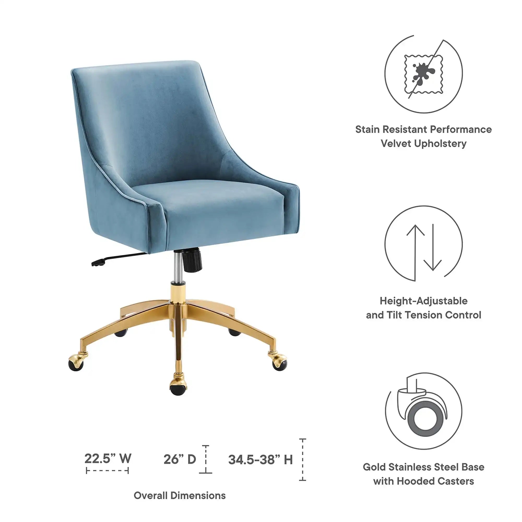 Discern Performance Velvet Office Chair by Modway - Best Buy Furniture