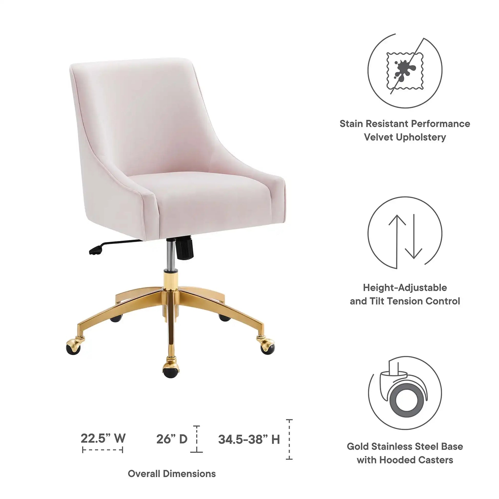 Discern Performance Velvet Office Chair by Modway - Best Buy Furniture