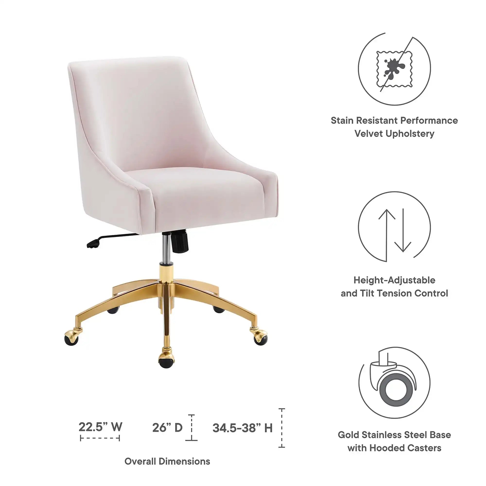 Discern Performance Velvet Office Chair by Modway - Best Buy Furniture