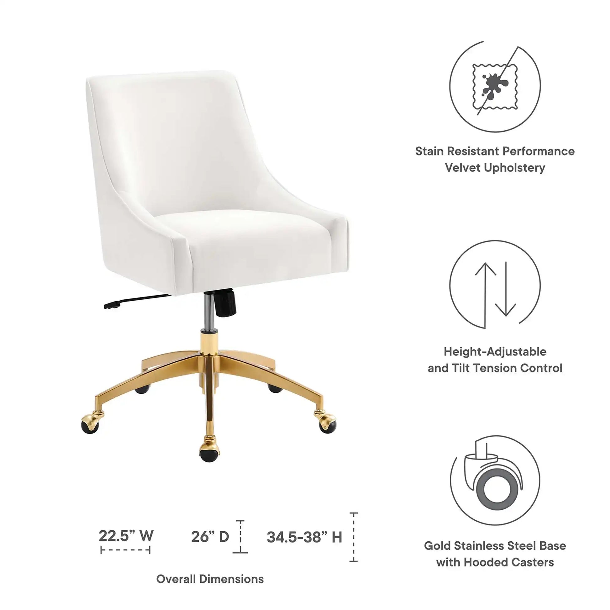 Discern Performance Velvet Office Chair by Modway - Best Buy Furniture