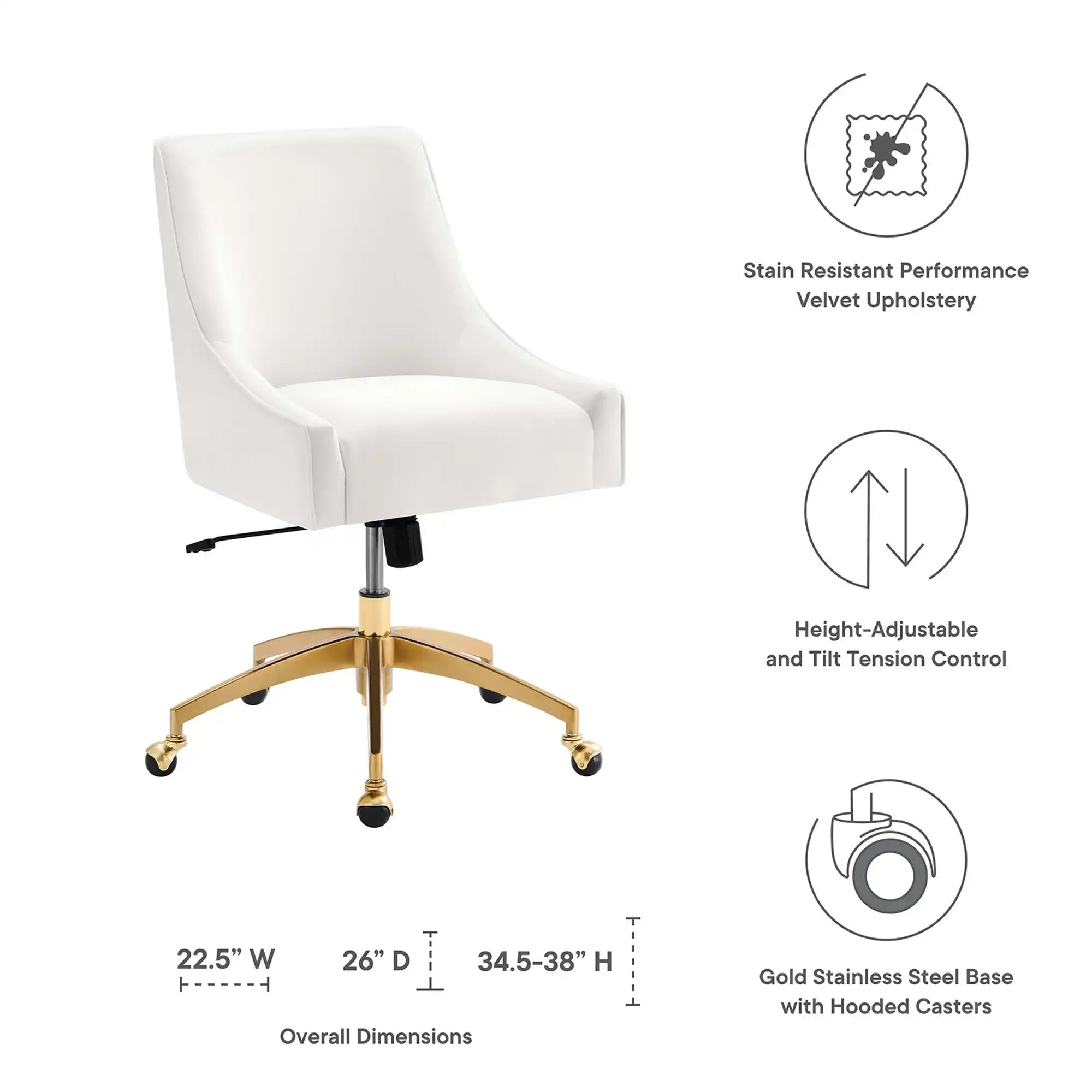 Discern Performance Velvet Office Chair by Modway - Best Buy Furniture