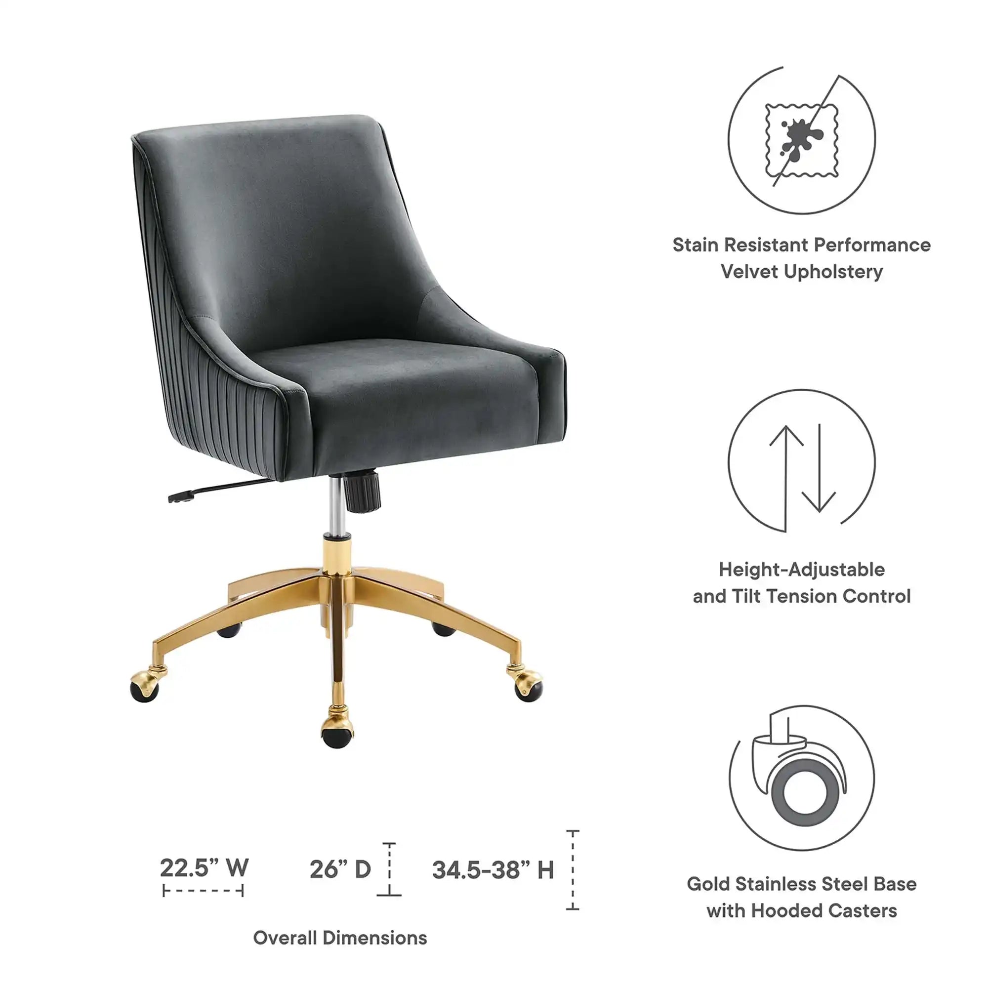 Discern Performance Velvet Office Chair by Modway - Best Buy Furniture
