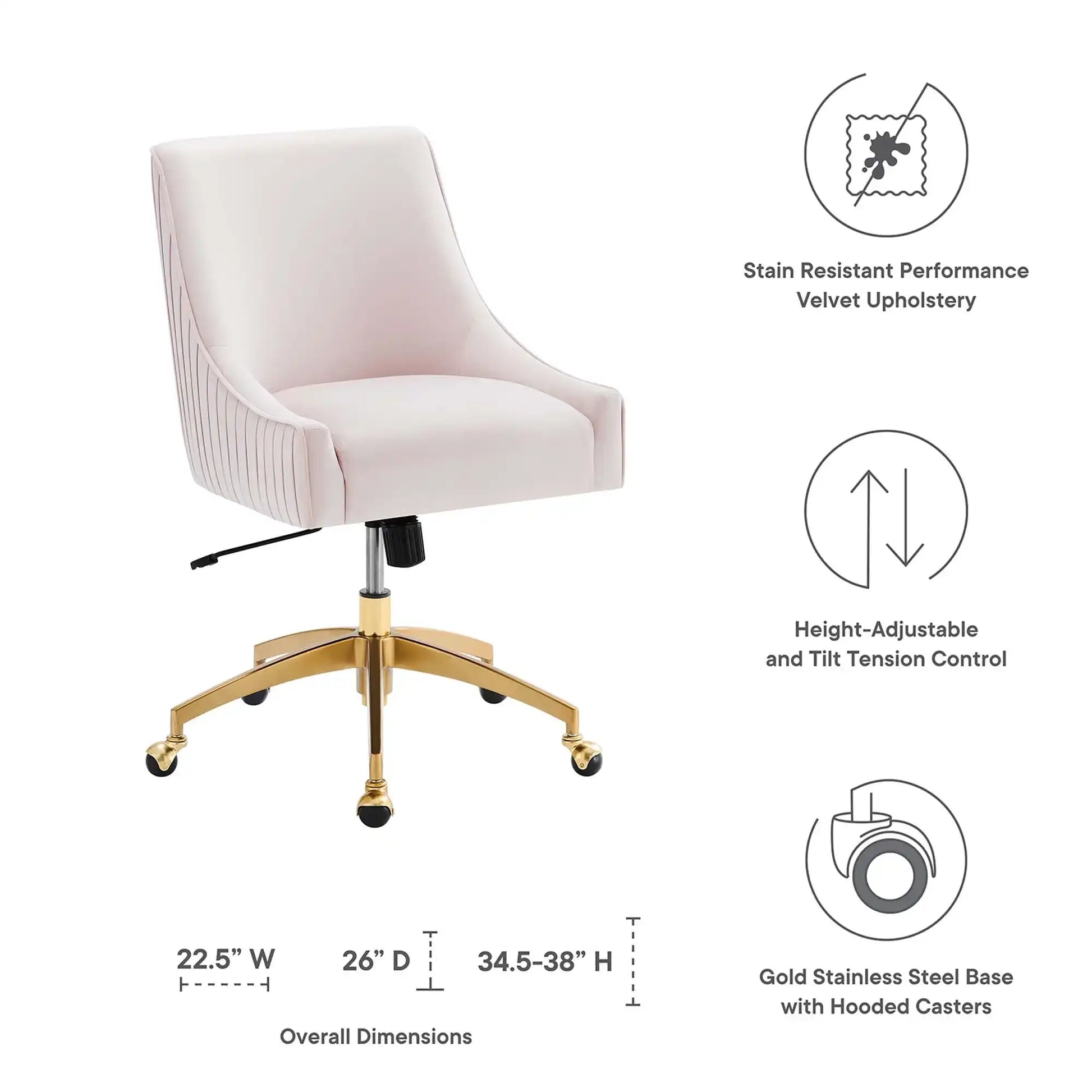 Discern Performance Velvet Office Chair by Modway - Best Buy Furniture
