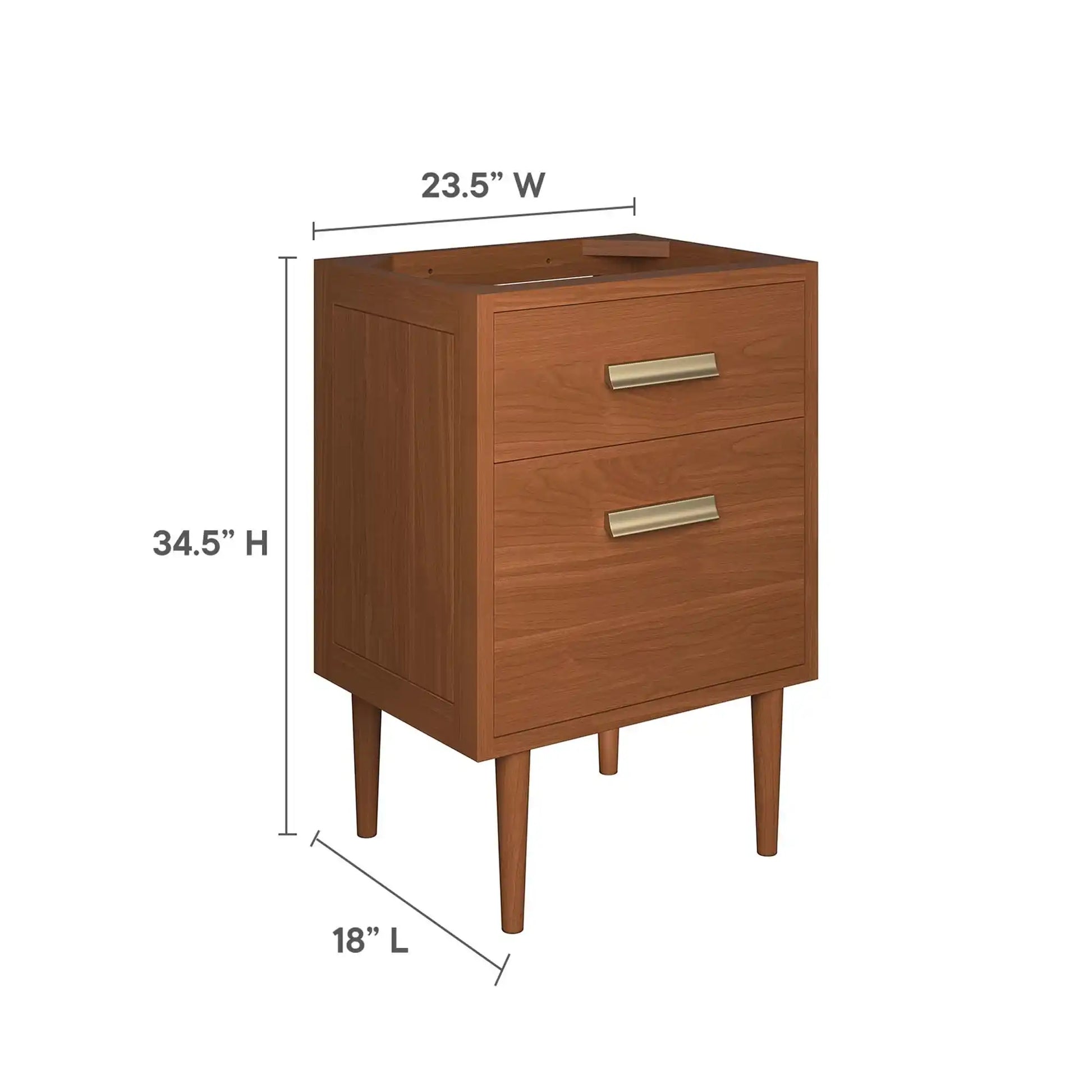 Cassia 24" Teak Wood Bathroom Vanity Cabinet (Sink Basin Not Included) by Modway - Best Buy Furniture