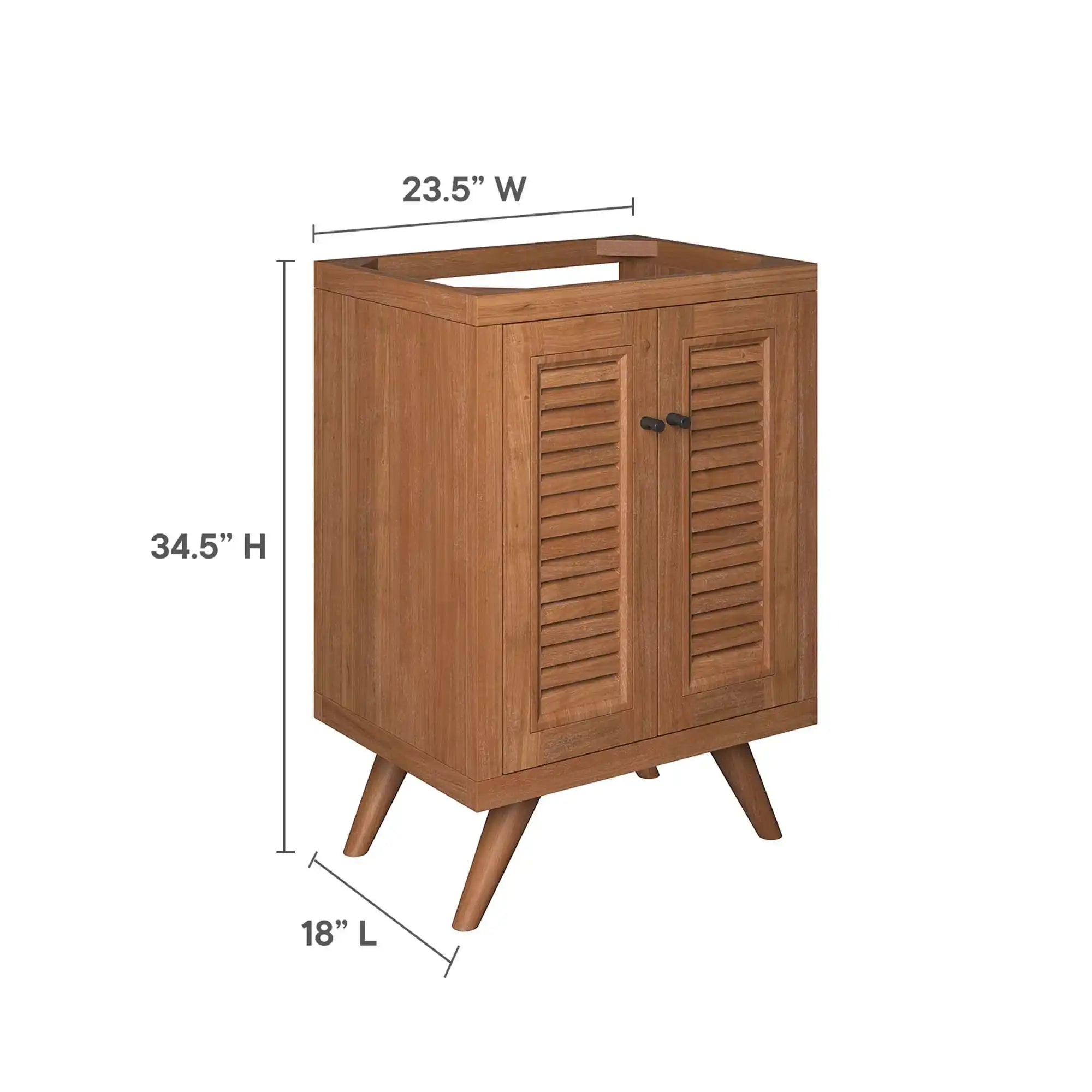 Birdie 24" Teak Wood Bathroom Vanity Cabinet (Sink Basin Not Included) by Modway - Best Buy Furniture