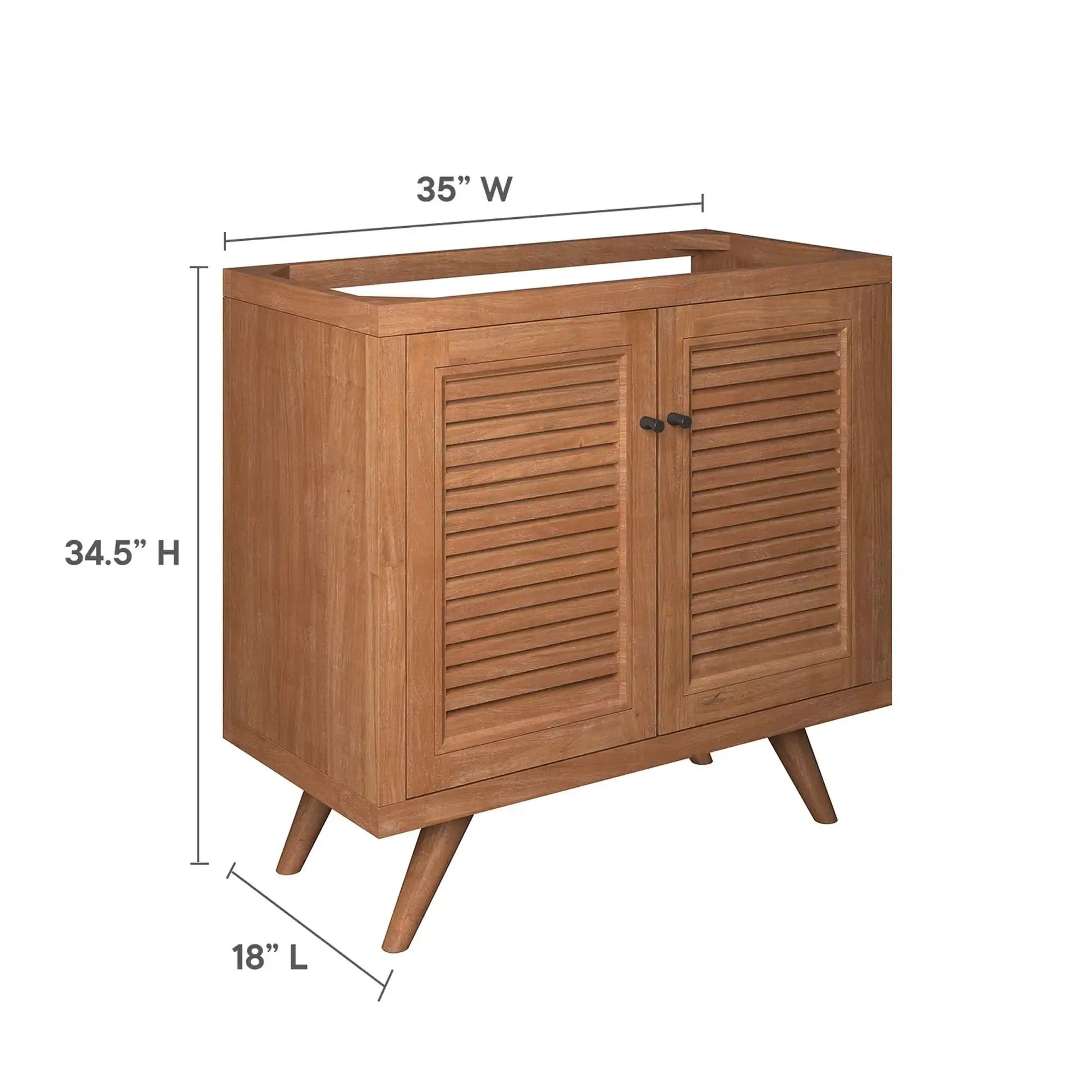 Birdie 36" Teak Wood Bathroom Vanity Cabinet (Sink Basin Not Included) by Modway - Best Buy Furniture