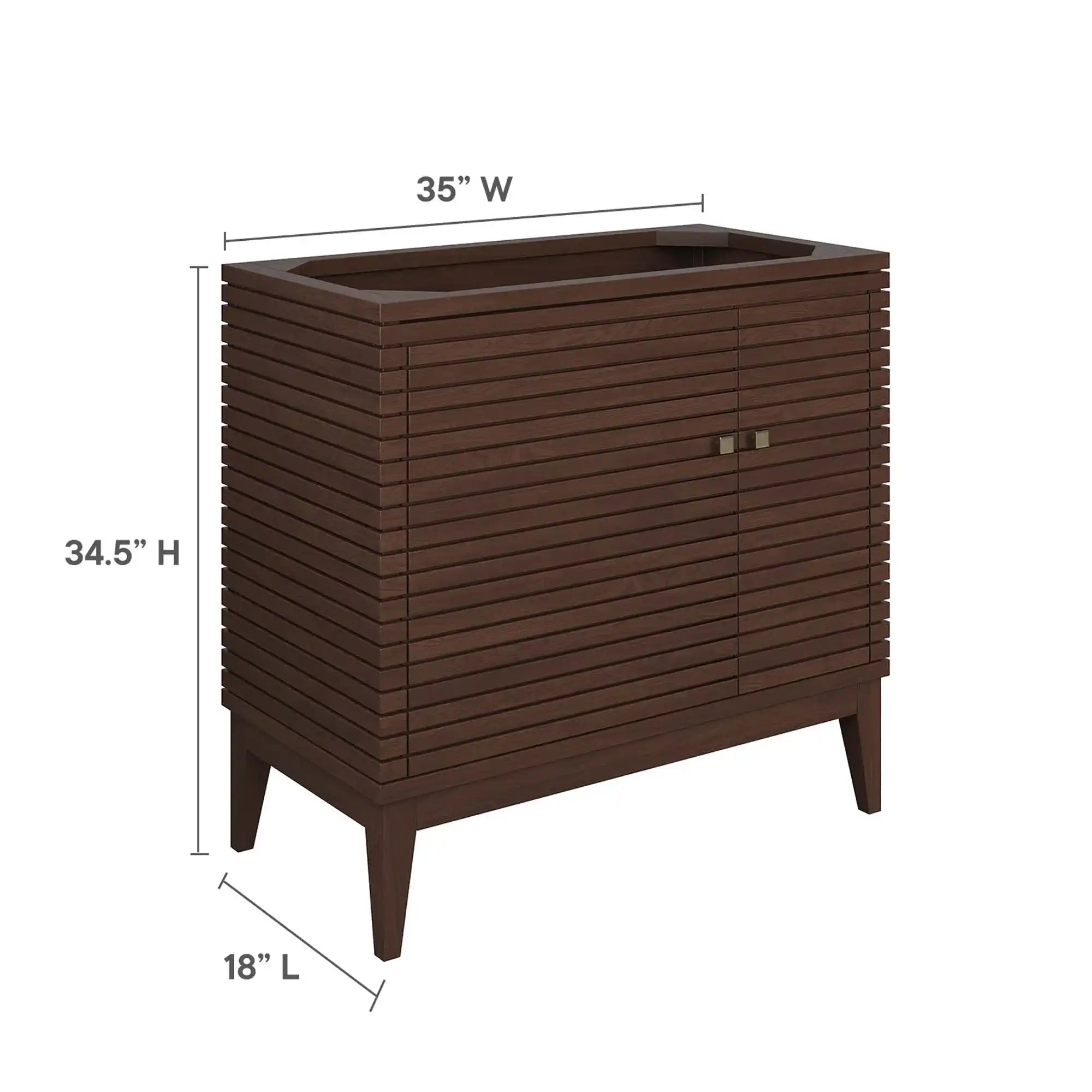 Ledger 36" Wood Bathroom Vanity Cabinet (Sink Basin Not Included) by Modway - Best Buy Furniture