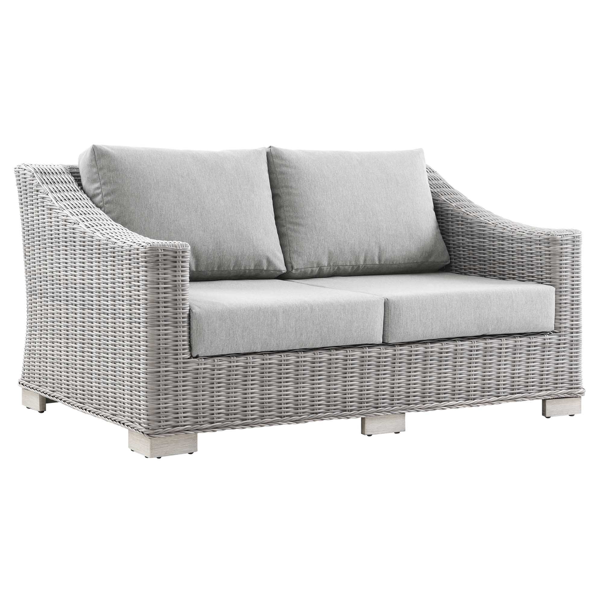Conway 4-Piece Outdoor Patio Wicker Rattan Furniture Set by Modway - Best Buy Furniture
