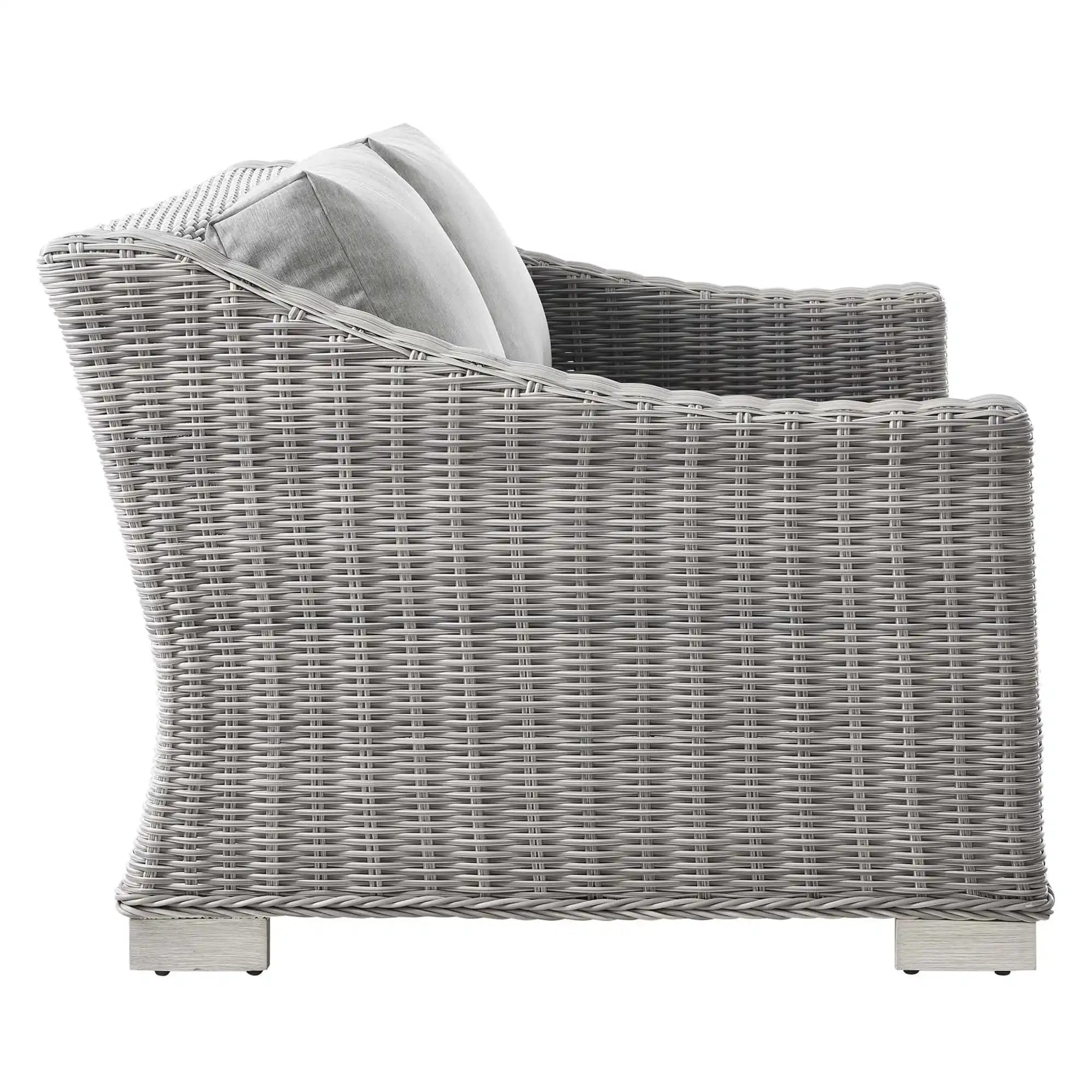 Conway 4-Piece Outdoor Patio Wicker Rattan Furniture Set by Modway - Best Buy Furniture