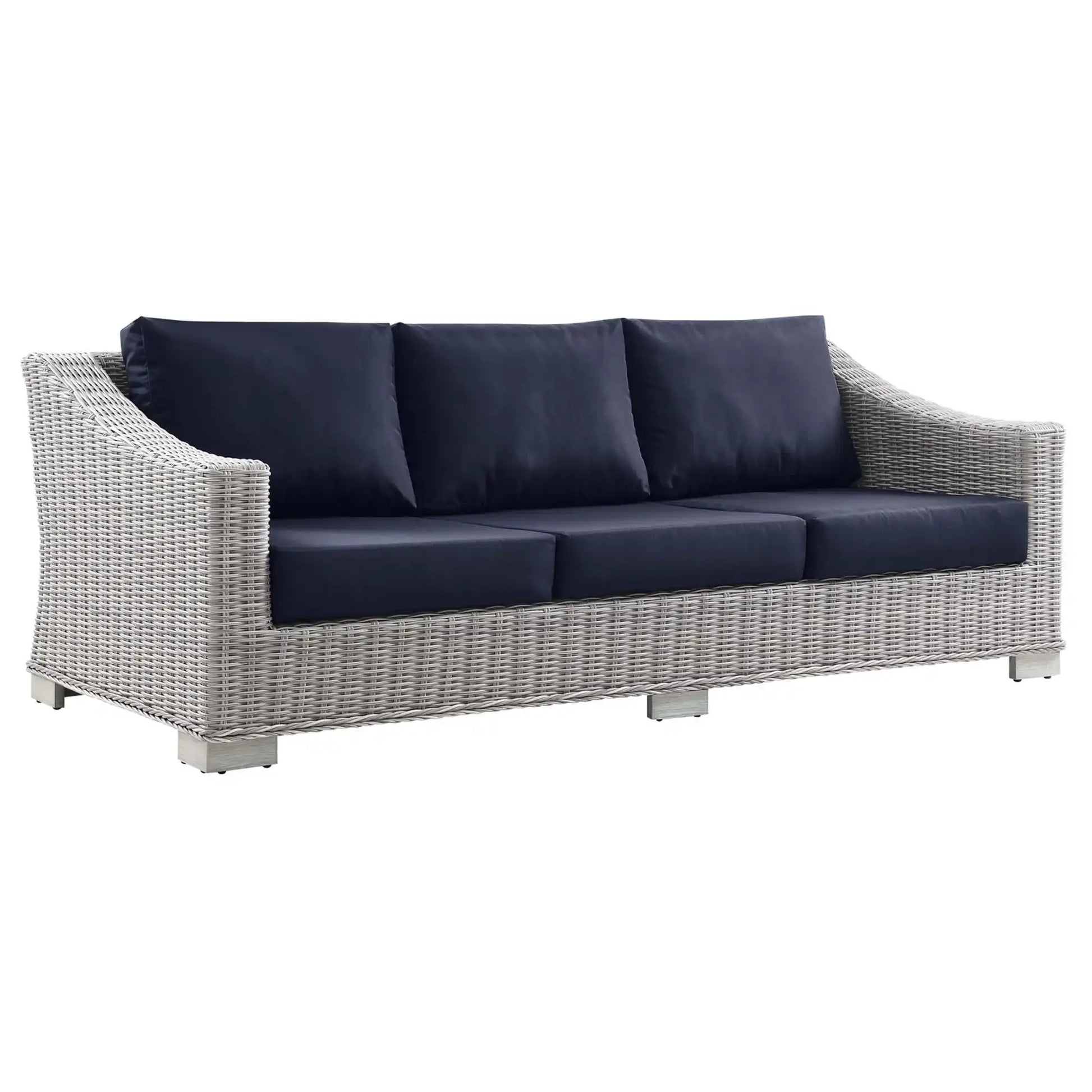 Conway 4-Piece Outdoor Patio Wicker Rattan Furniture Set by Modway - Best Buy Furniture