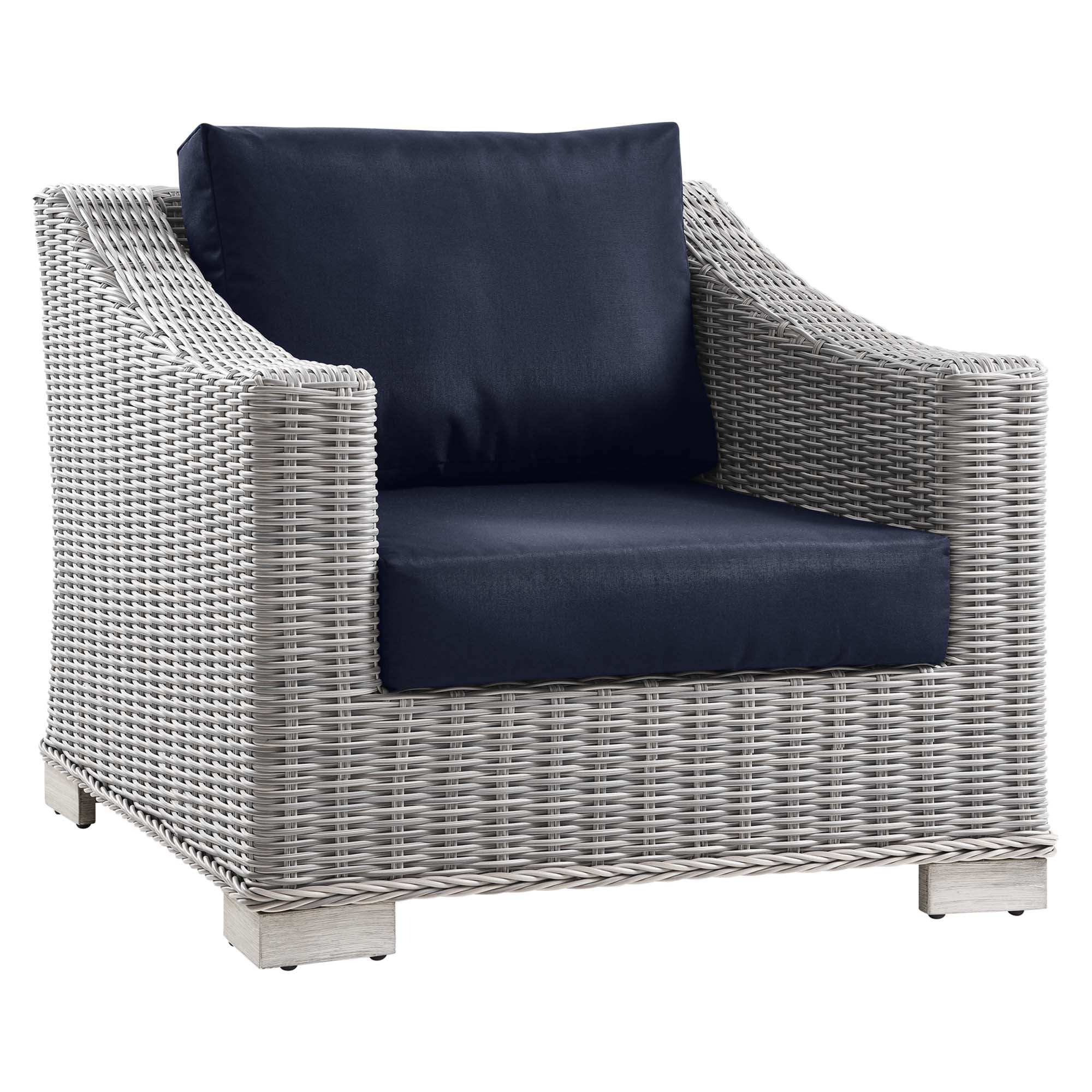 Conway 4-Piece Outdoor Patio Wicker Rattan Furniture Set by Modway - Best Buy Furniture