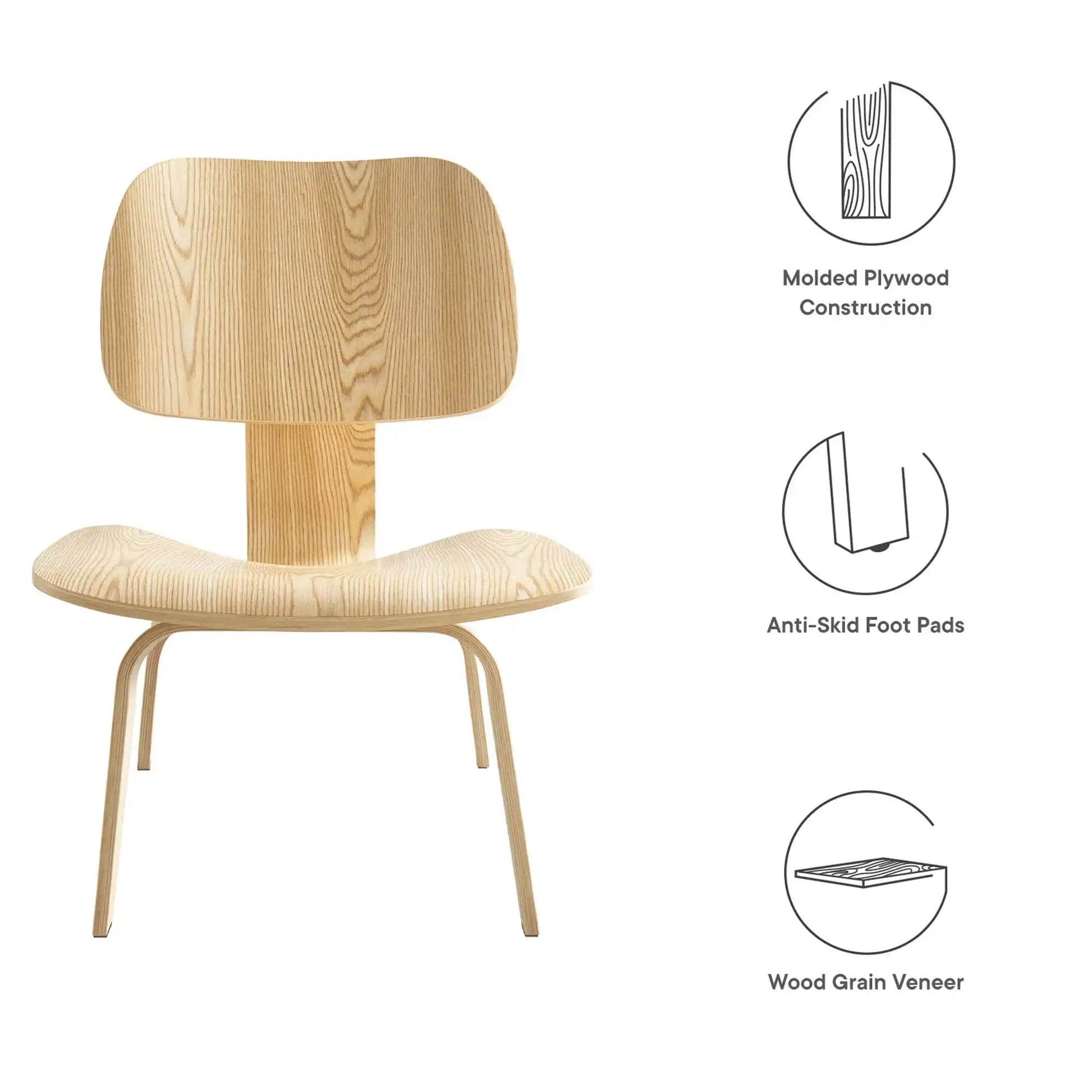 Fathom Wood Lounge Chair by Modway - Best Buy Furniture