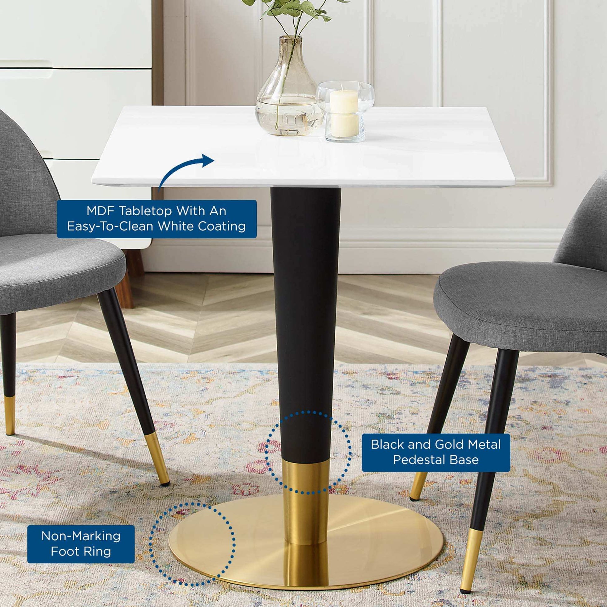 Zinque 28" Square Dining Table by Modway - Best Buy Furniture