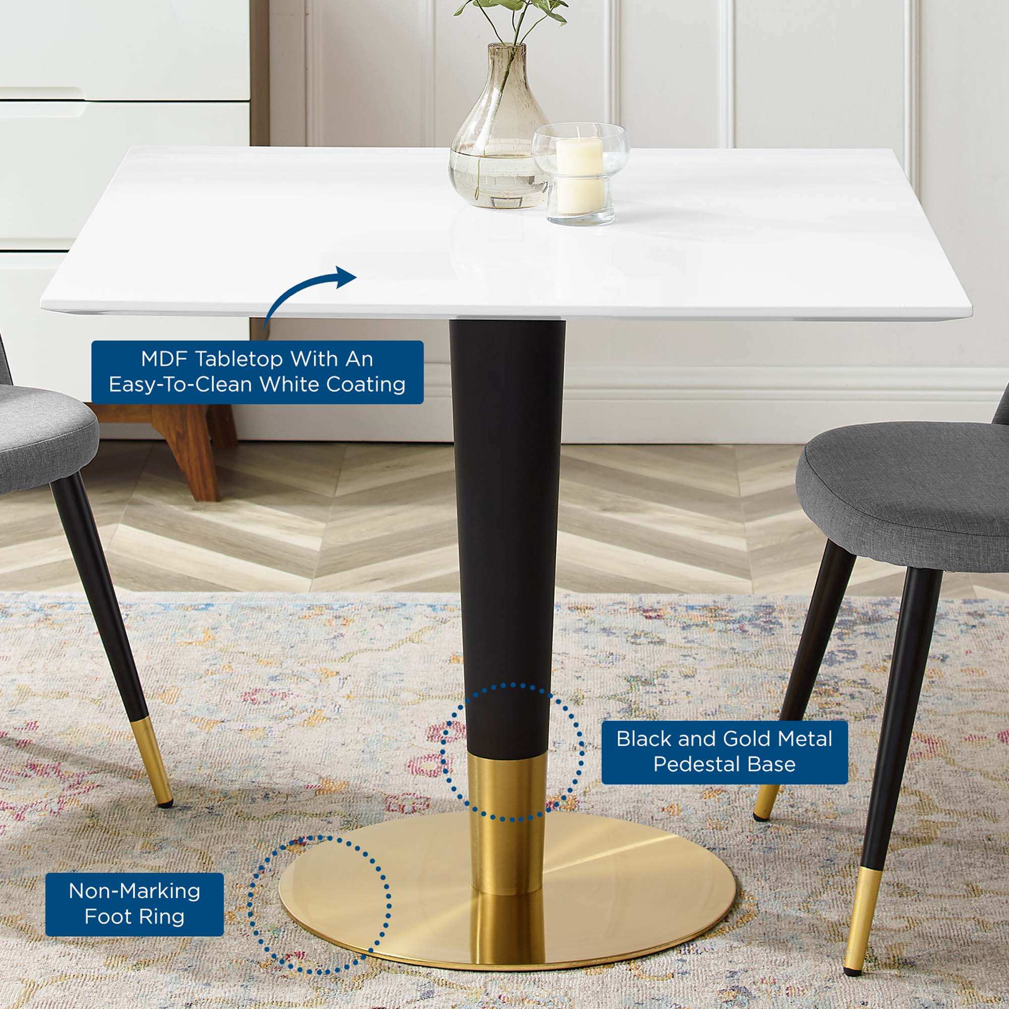 Zinque 36" Square Dining Table by Modway - Best Buy Furniture