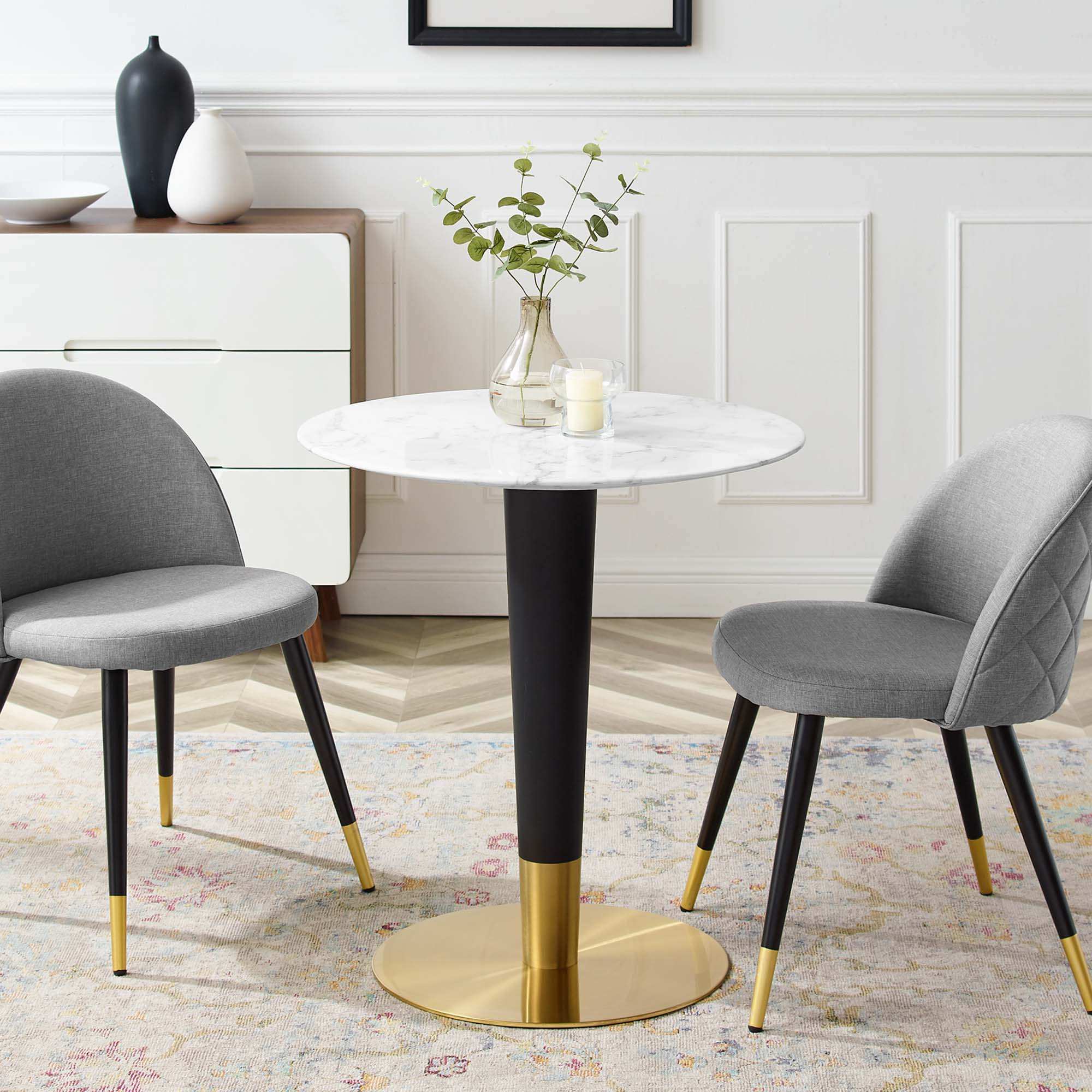 Zinque 28" Artificial Marble Dining Table by Modway - Best Buy Furniture