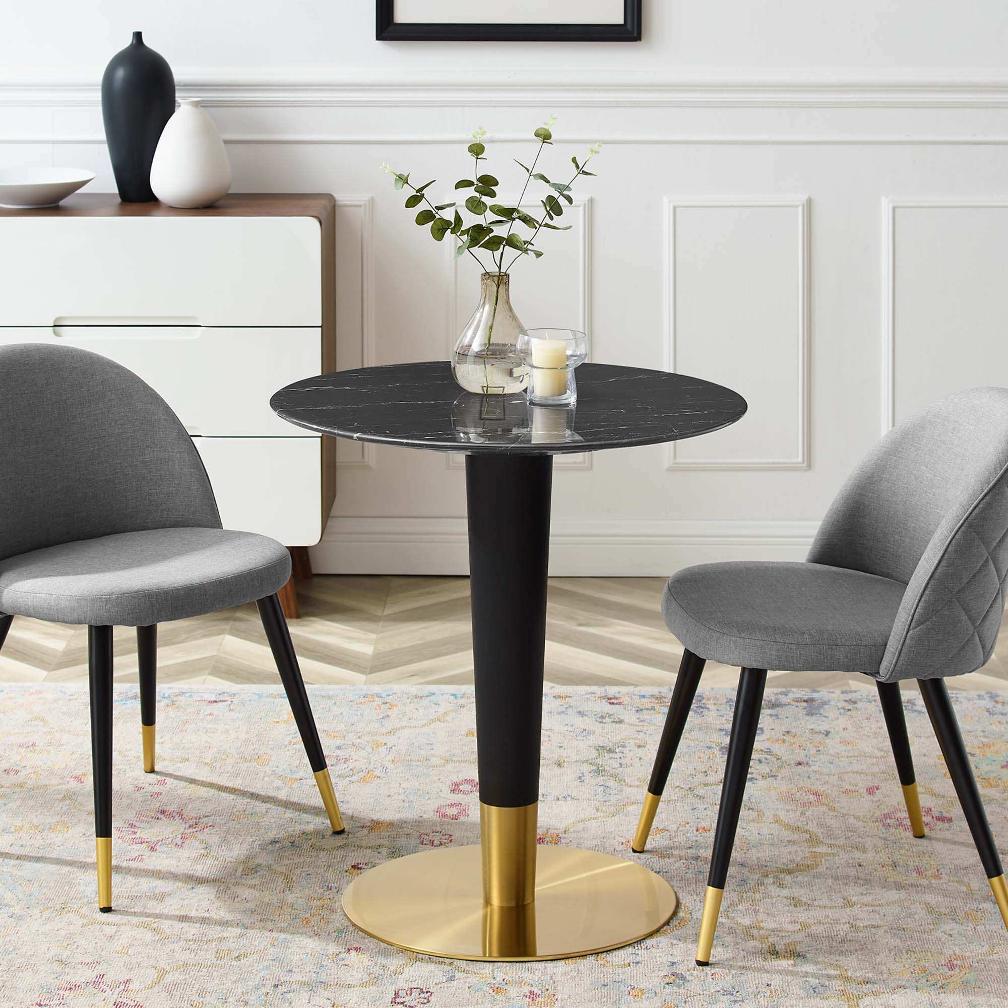 Zinque 28" Artificial Marble Dining Table by Modway - Best Buy Furniture
