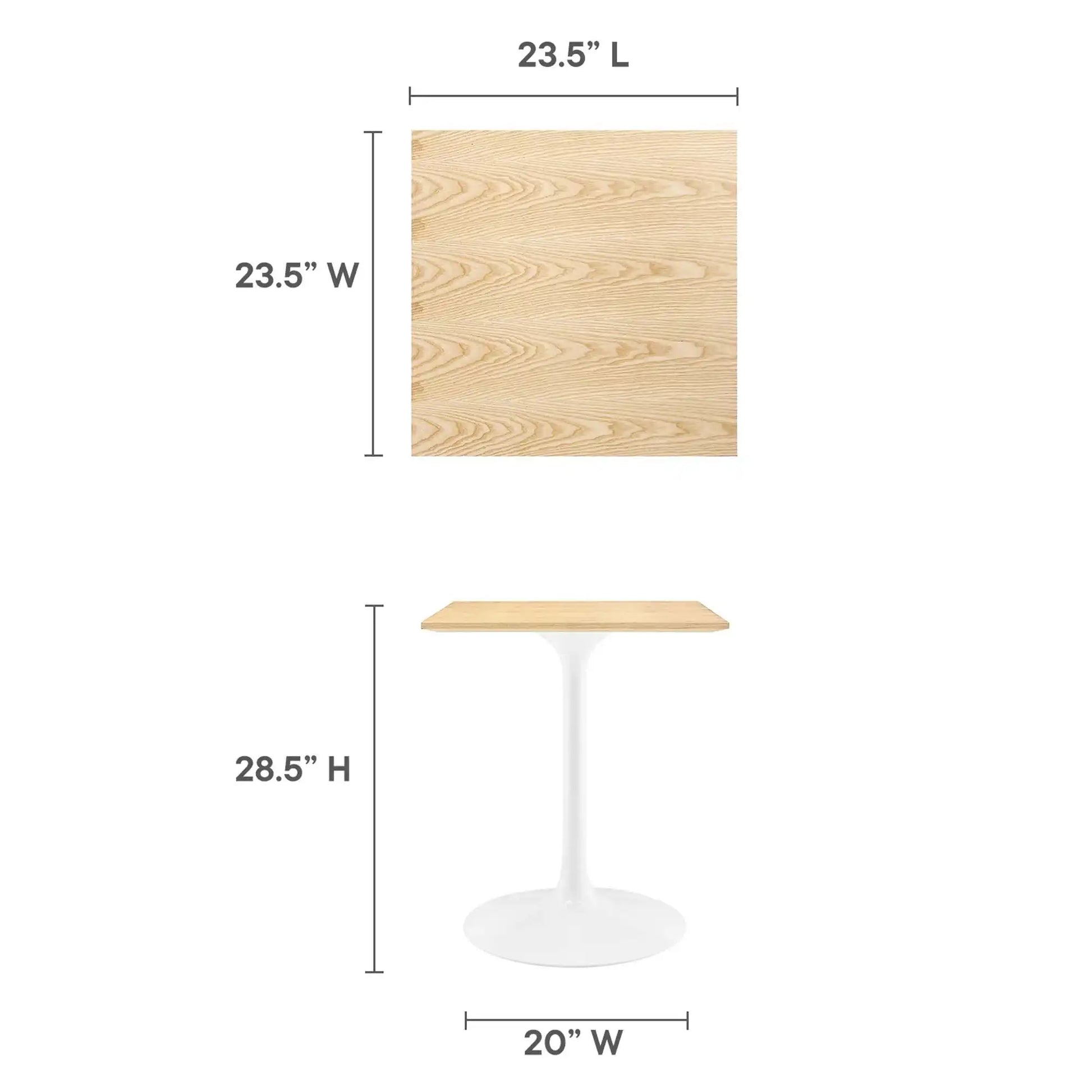 Lippa 24" Square Wood Dining Table by Modway - Best Buy Furniture