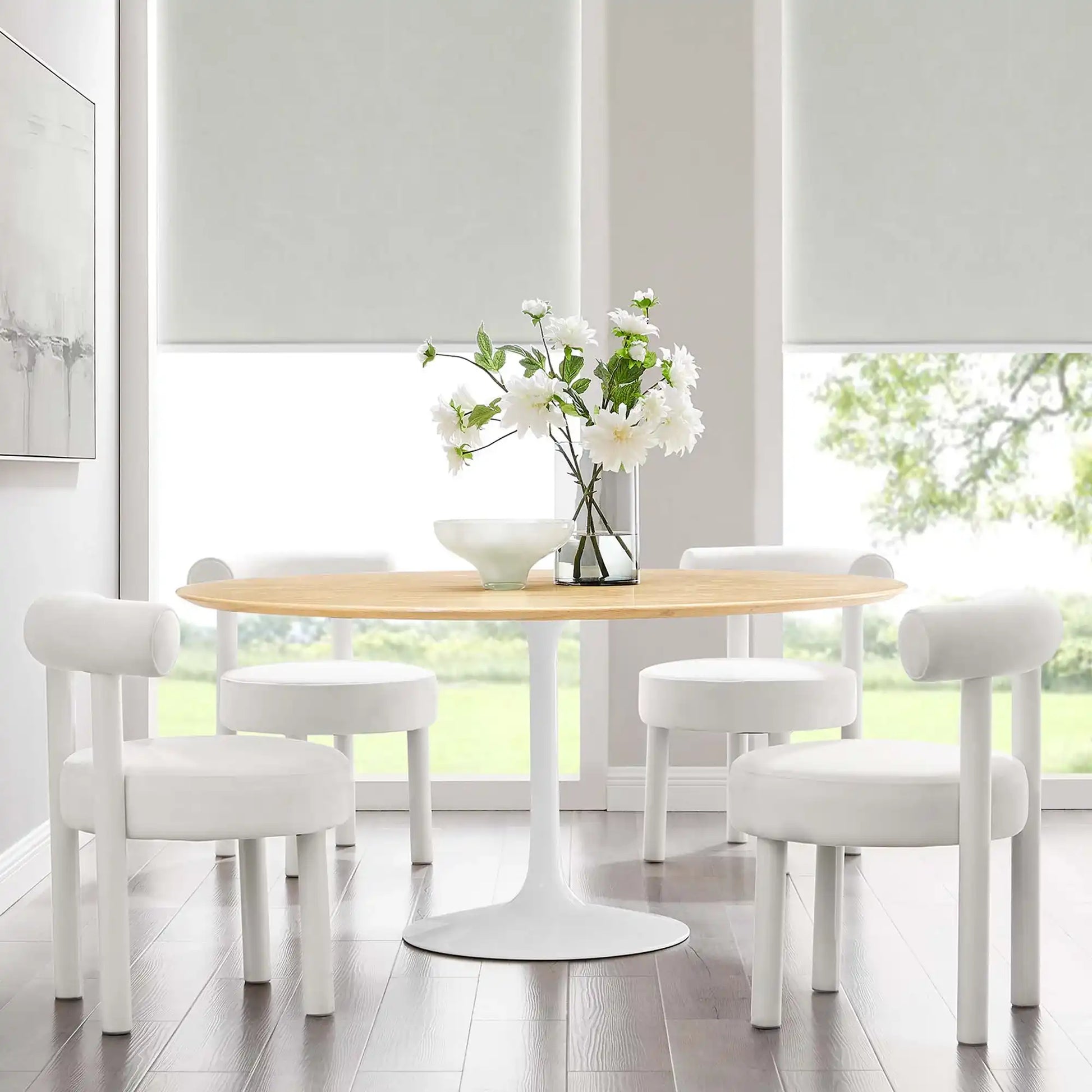 Lippa 60" Round Wood Dining Table by Modway - Best Buy Furniture