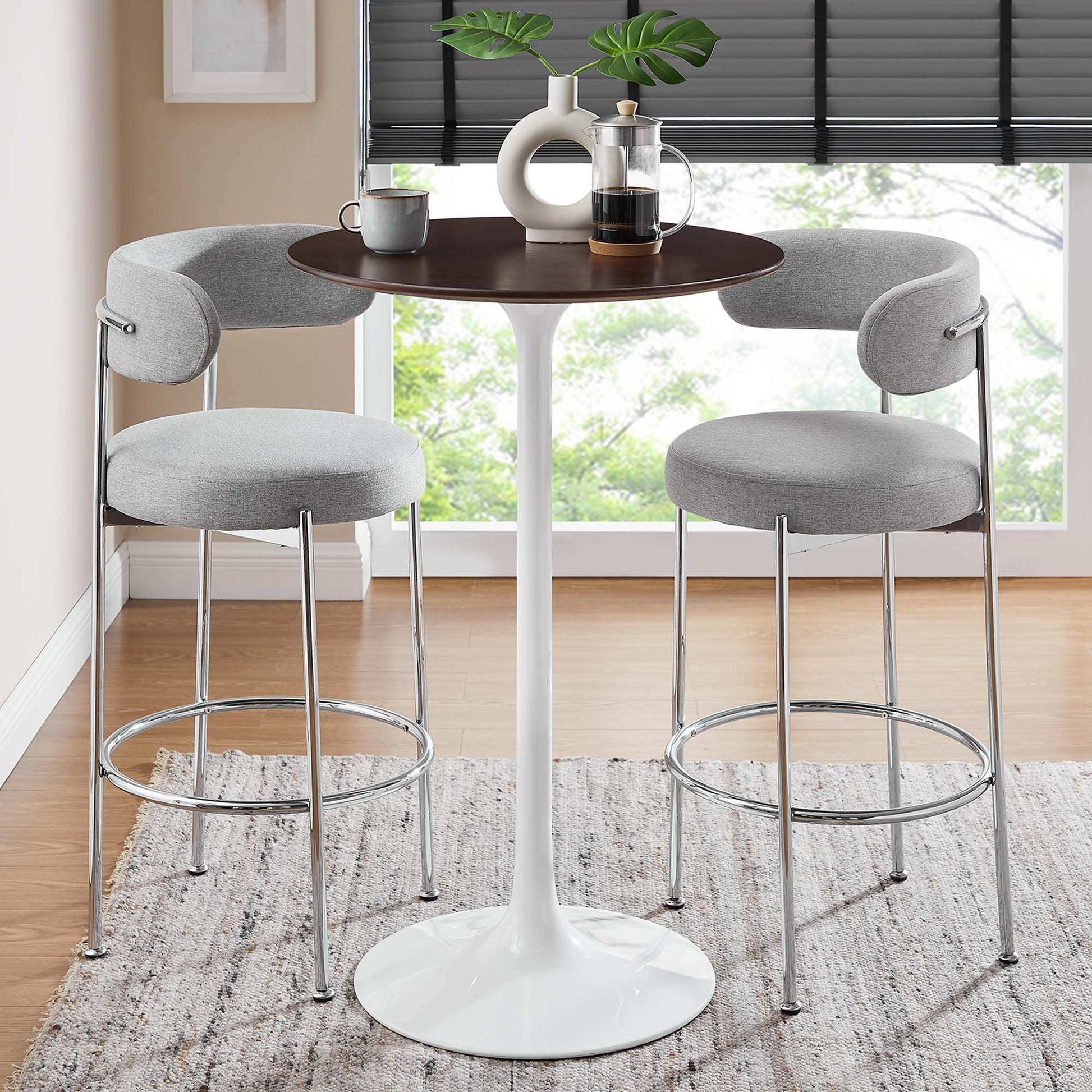 Lippa 28" Round Wood Bar Table by Modway - Best Buy Furniture