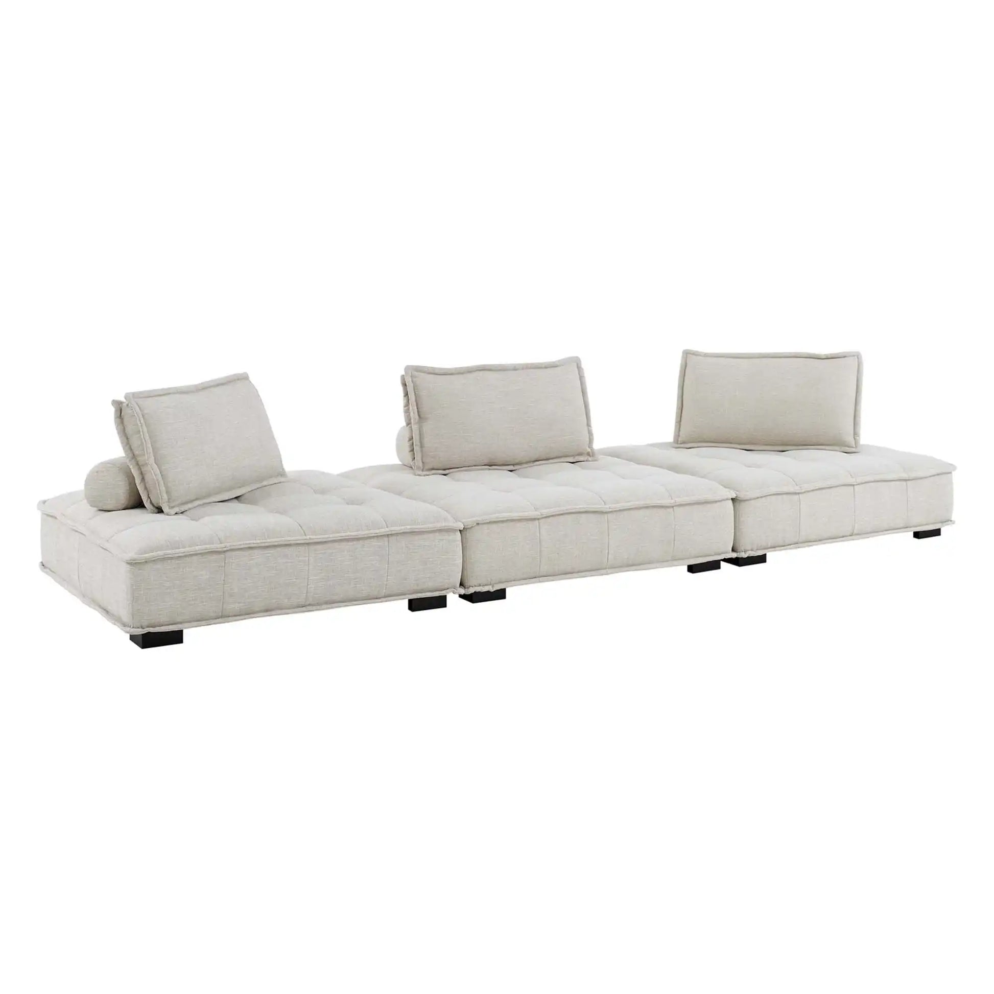 Saunter 3-Piece Tufted Fabric Fabric Sofa by Modway - Best Buy Furniture