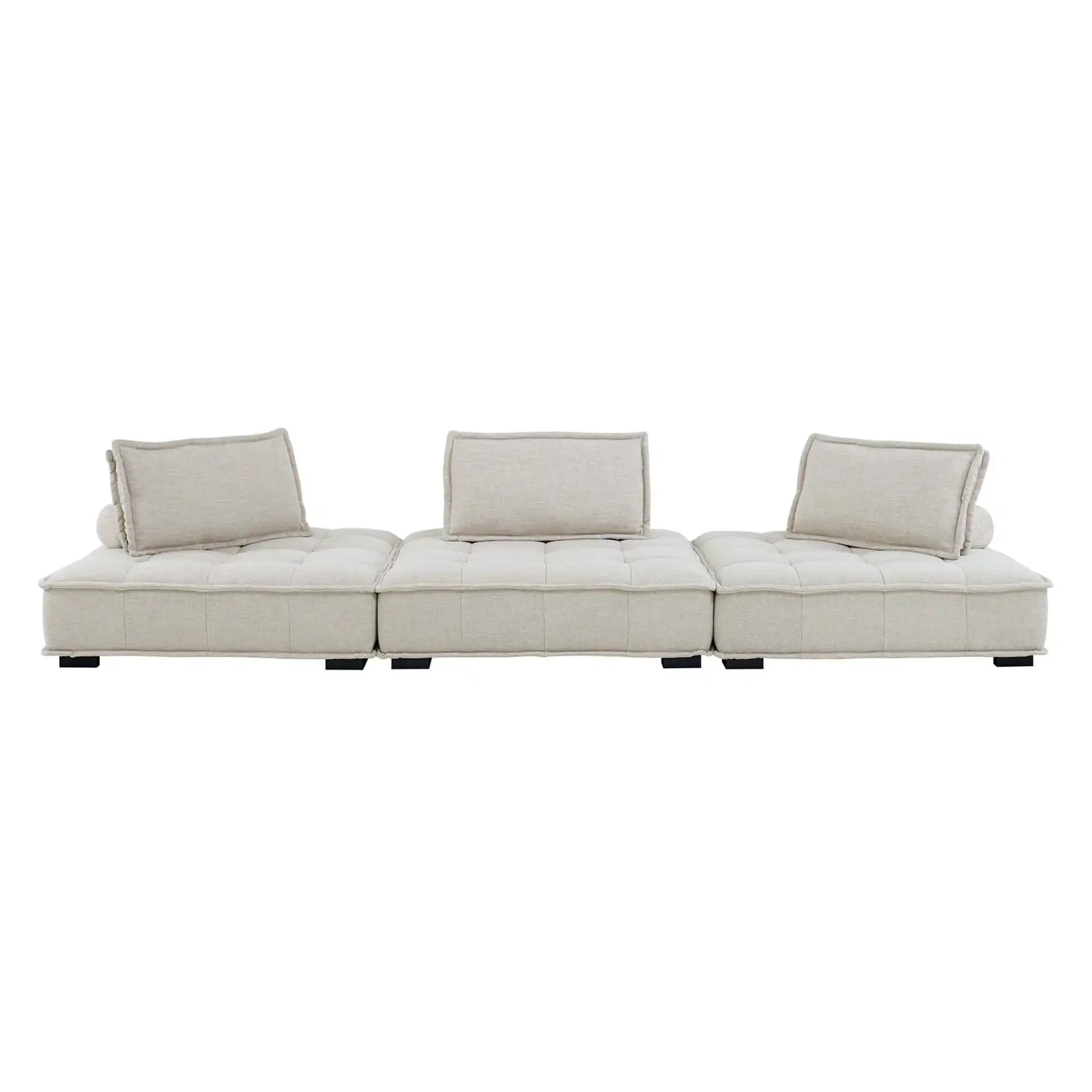 Saunter 3-Piece Tufted Fabric Fabric Sofa by Modway - Best Buy Furniture