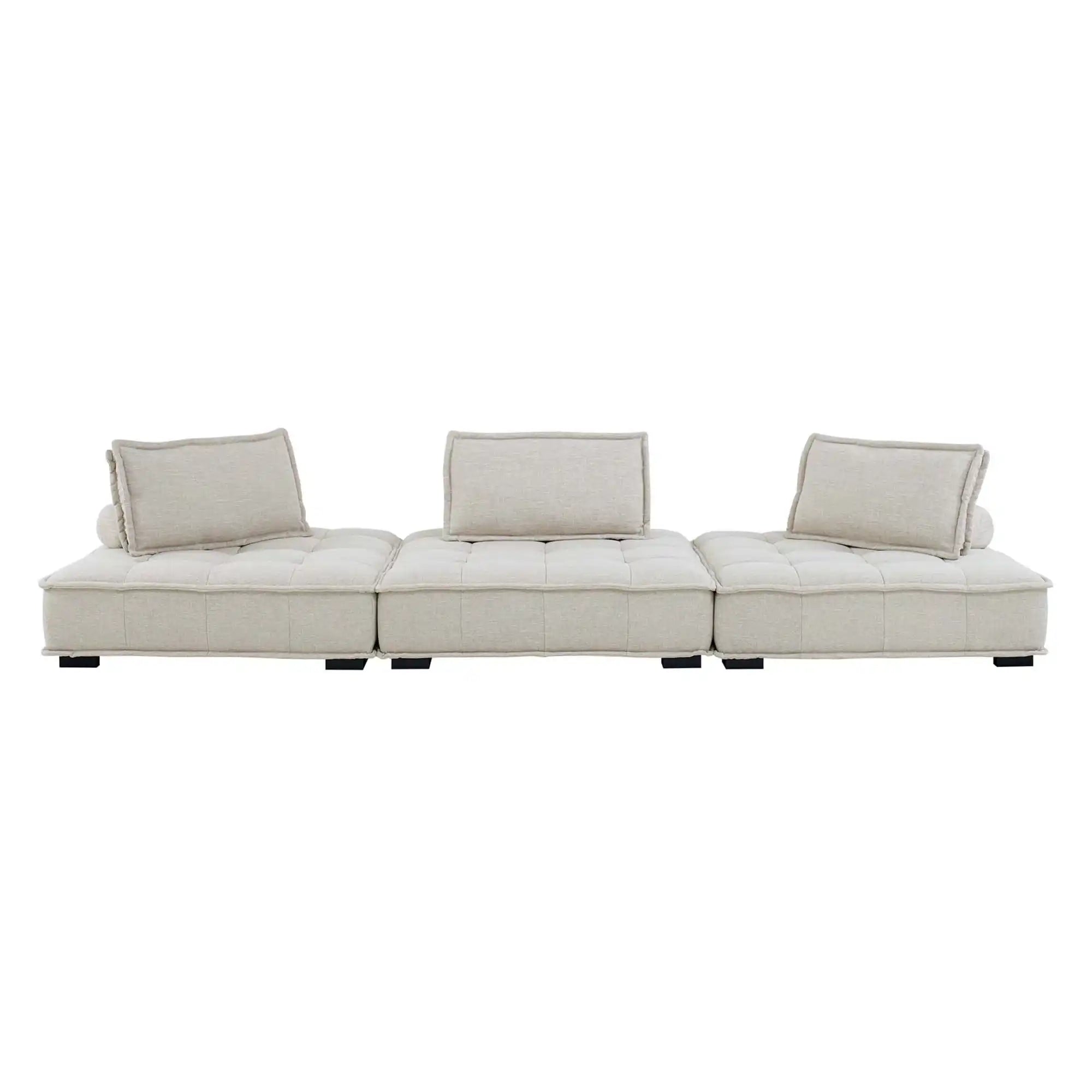 Saunter 3-Piece Tufted Fabric Fabric Sofa by Modway - Best Buy Furniture