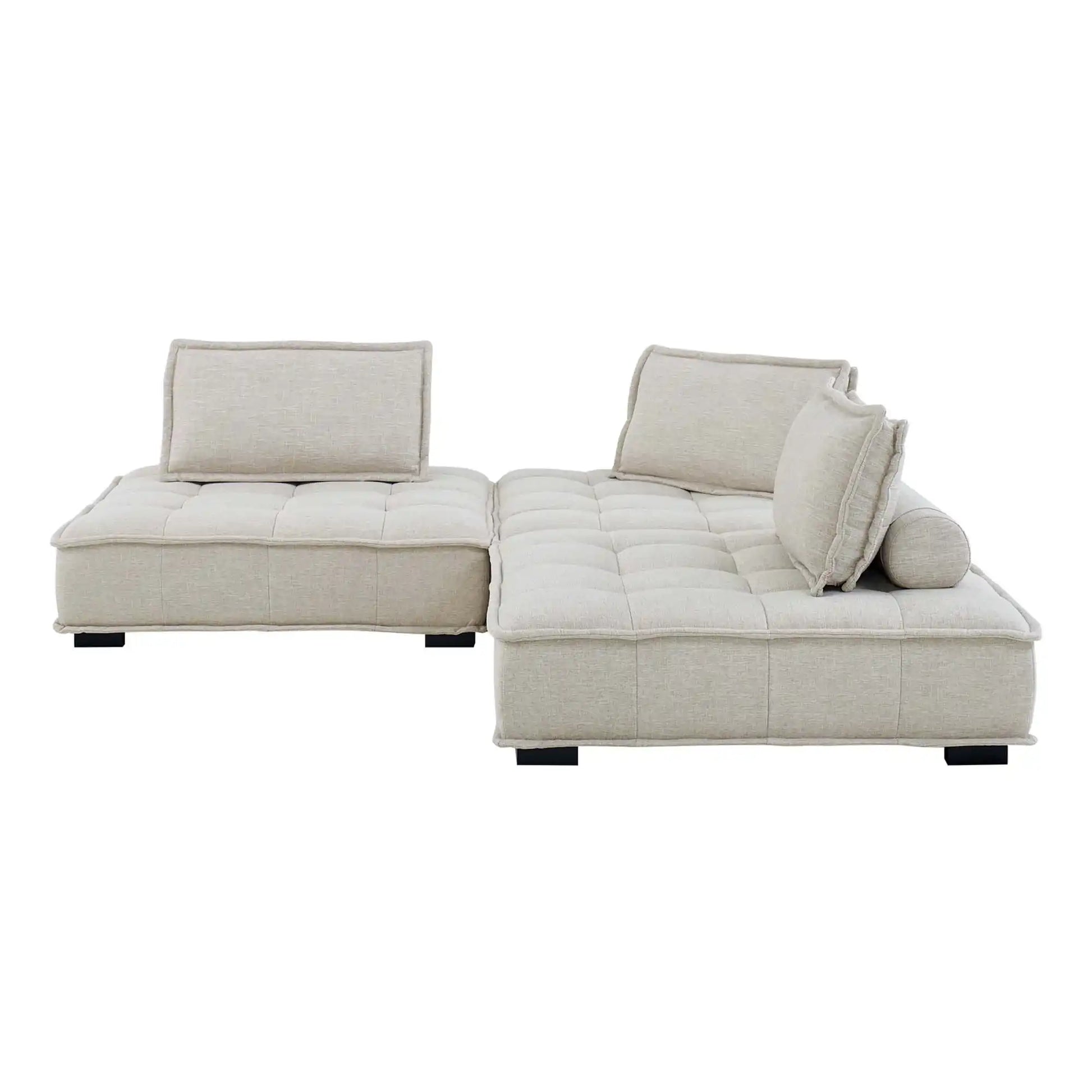Saunter 3-Piece Tufted Fabric Fabric Sofa by Modway - Best Buy Furniture