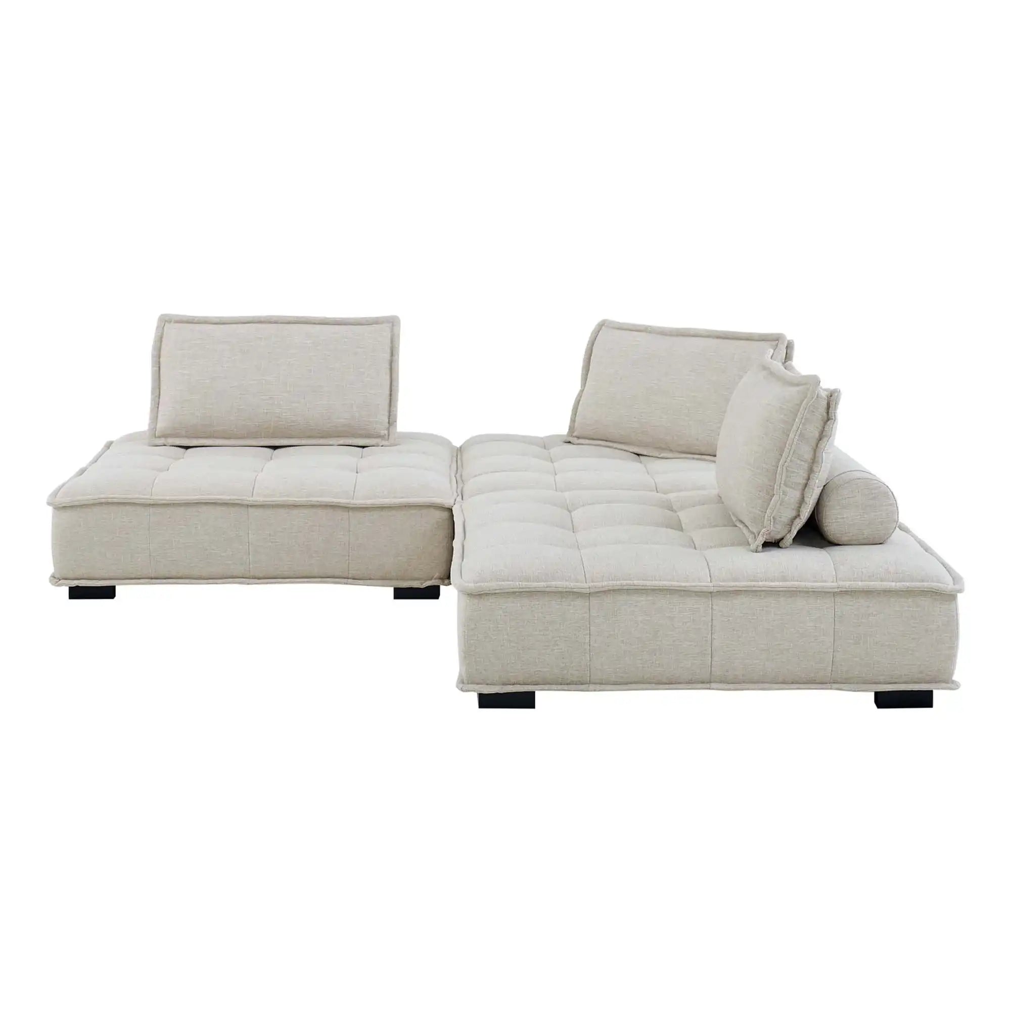 Saunter 3-Piece Tufted Fabric Fabric Sofa by Modway - Best Buy Furniture