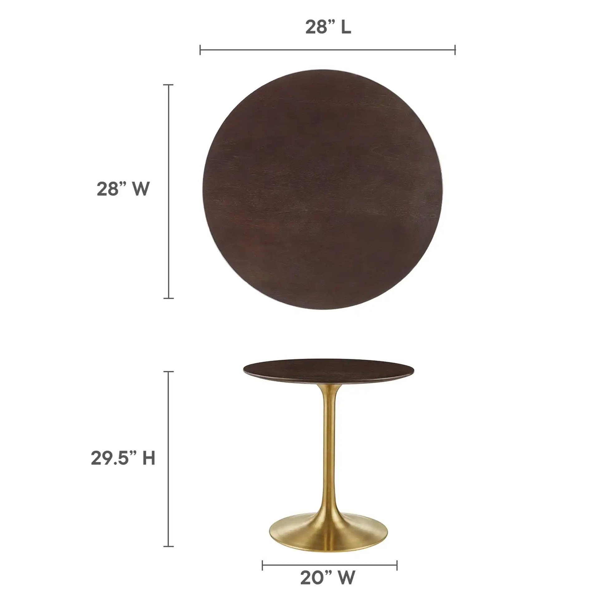 Lippa 28" Round Wood Dining Table by Modway - Best Buy Furniture