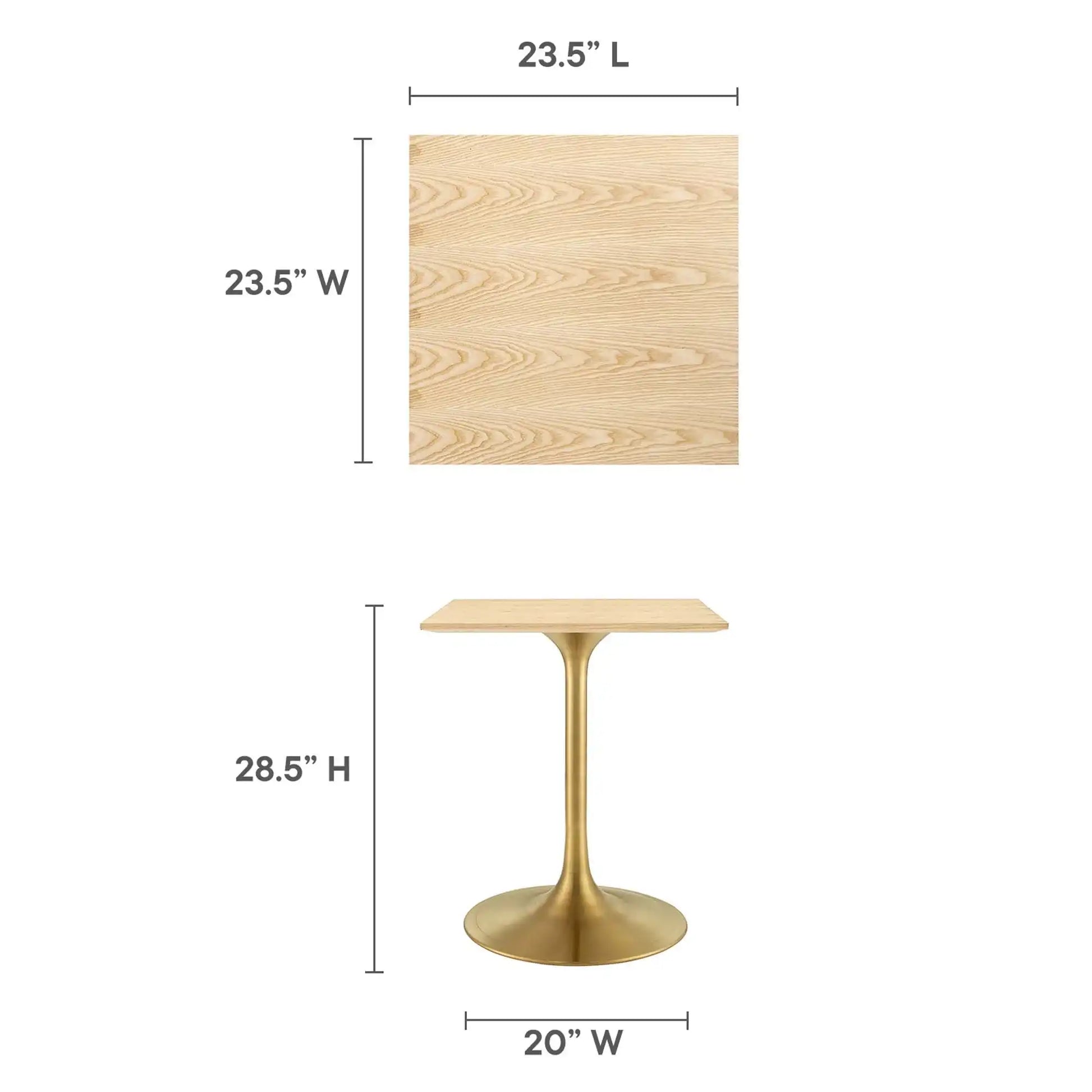 Lippa 24" Square Wood Dining Table by Modway - Best Buy Furniture