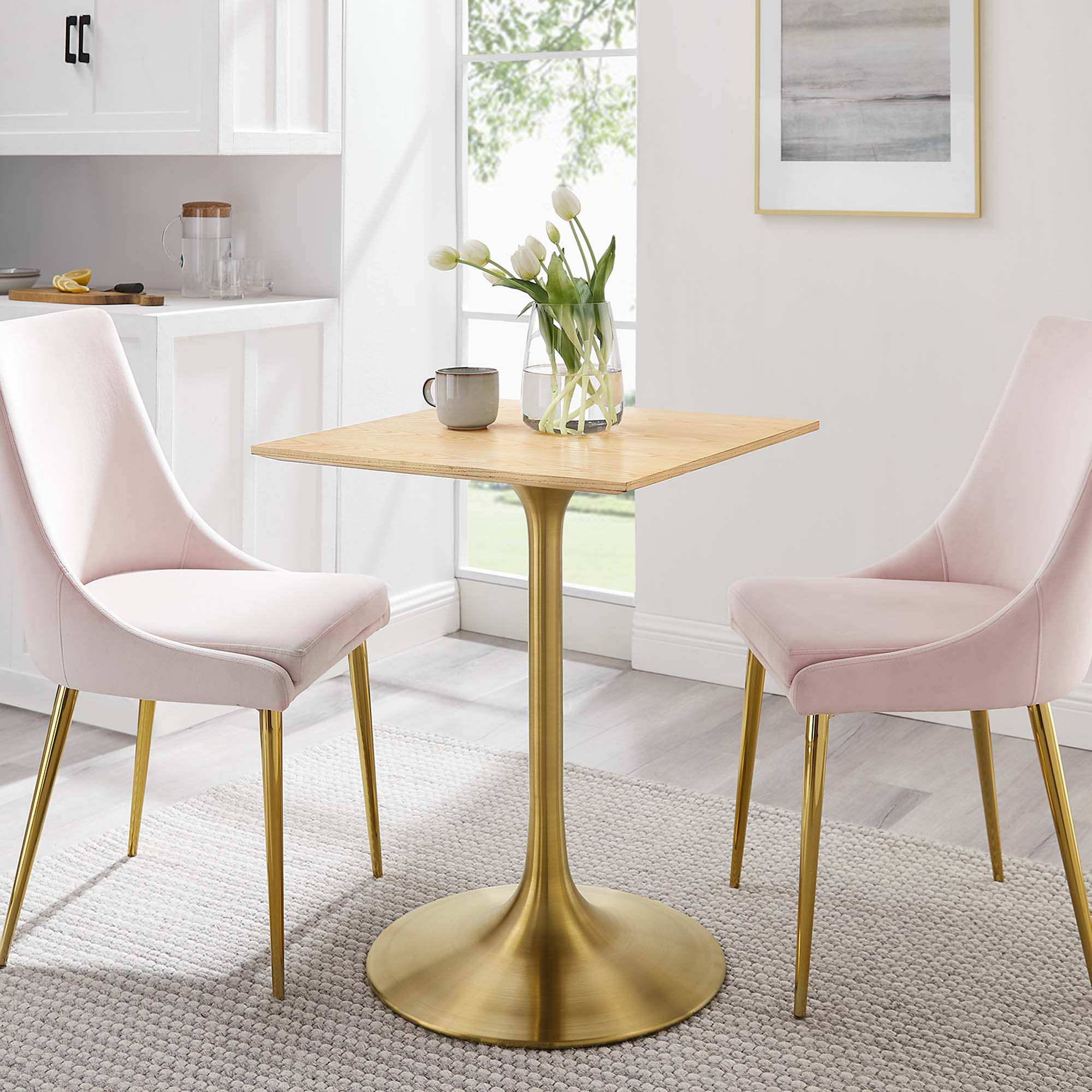 Lippa 24" Square Wood Dining Table by Modway - Best Buy Furniture