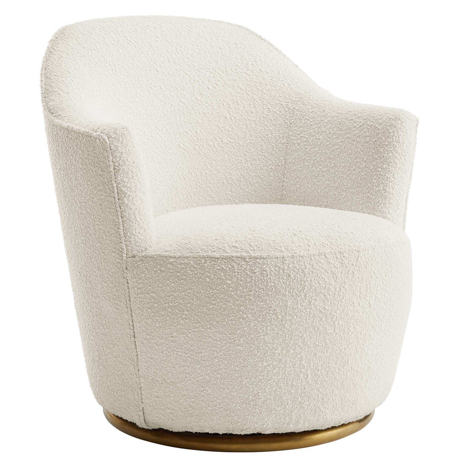 Nora Boucle Upholstered Swivel Chair by Modway - Best Buy Furniture