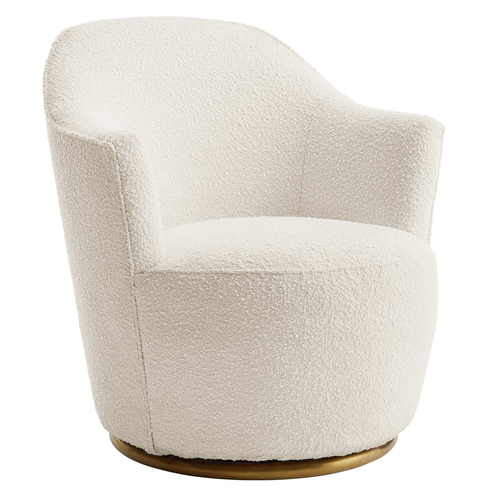 Nora Boucle Upholstered Swivel Chair by Modway - Best Buy Furniture