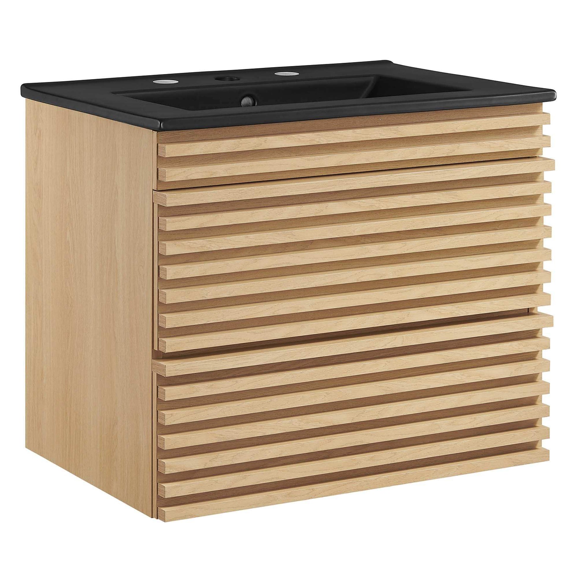 Render 24" Wall-Mount Bathroom Vanity by Modway - Best Buy Furniture
