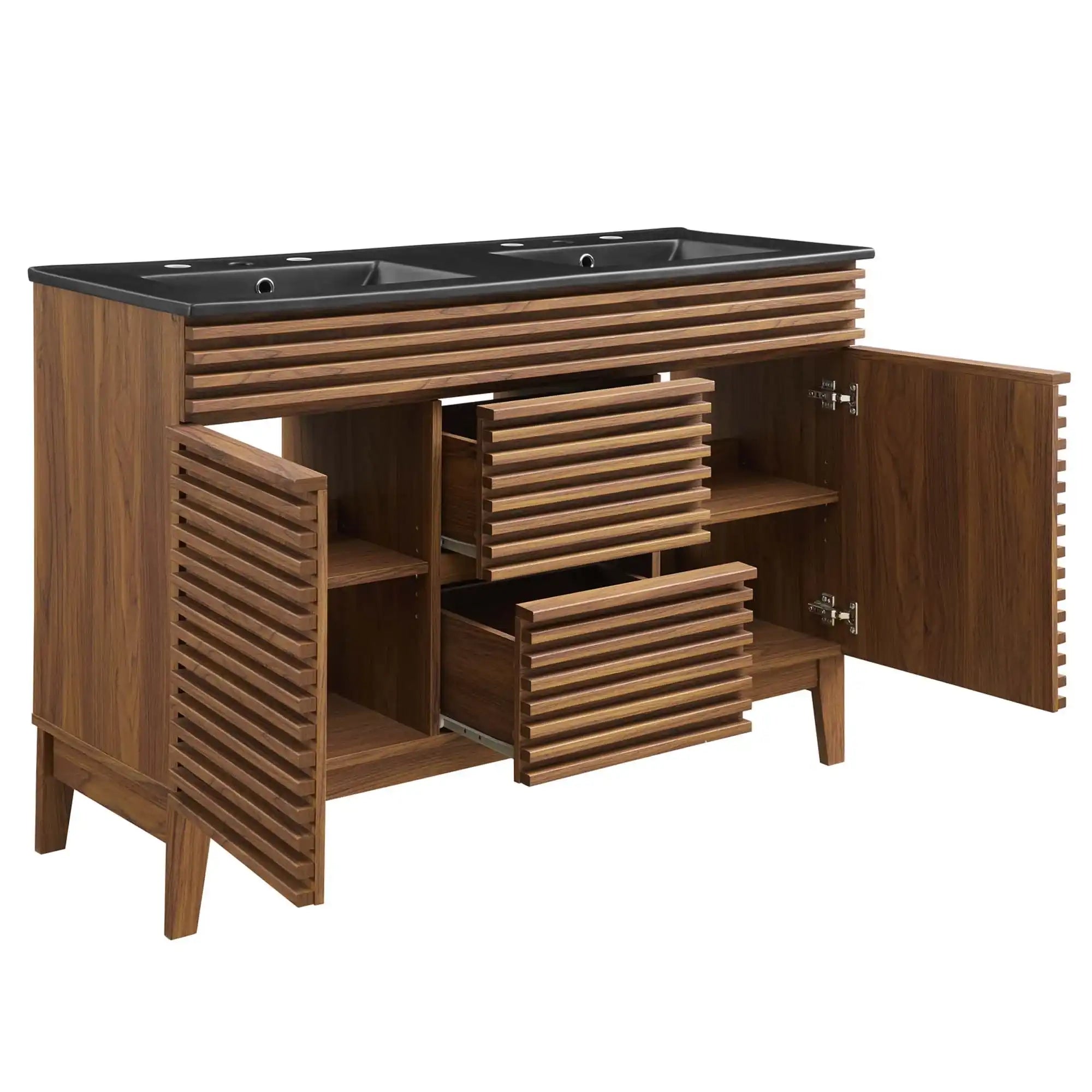 Render 48" Double Sink Bathroom Vanity by Modway - Best Buy Furniture