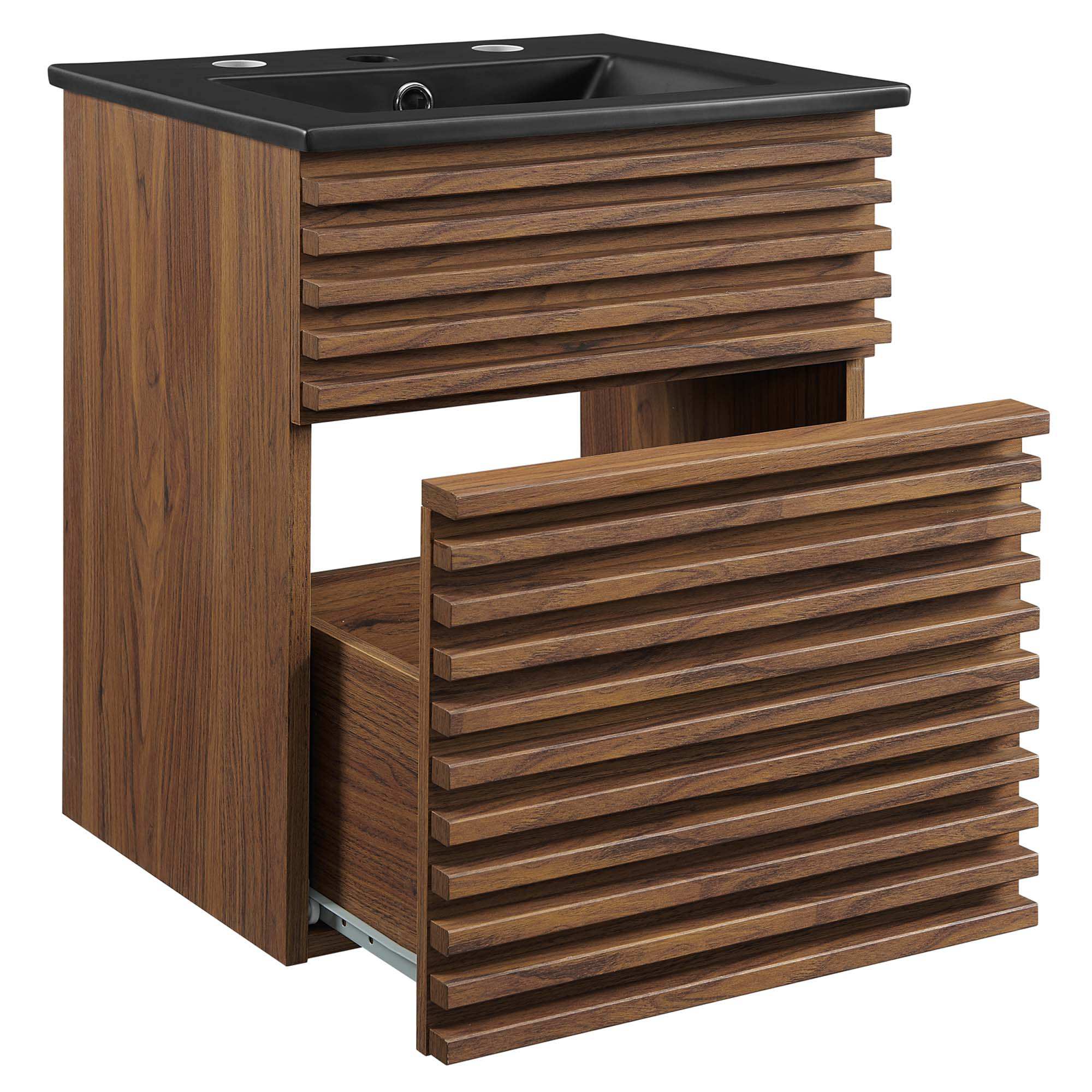 Render 18" Wall-Mount Bathroom Vanity by Modway - Best Buy Furniture