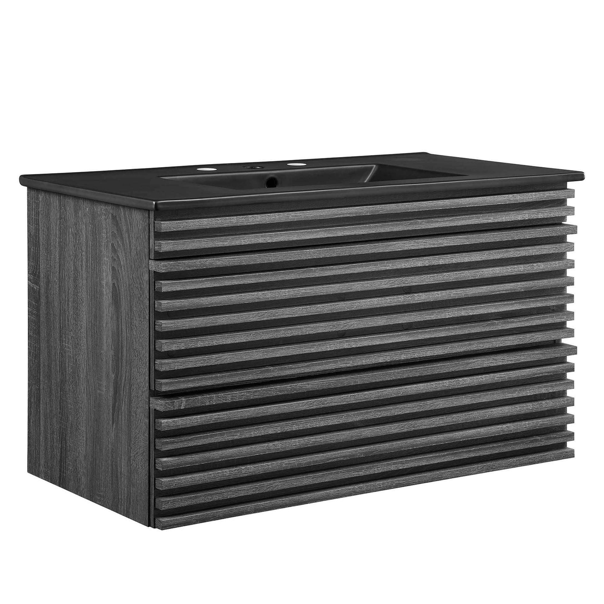 Render 36" Wall-Mount Bathroom Vanity by Modway - Best Buy Furniture