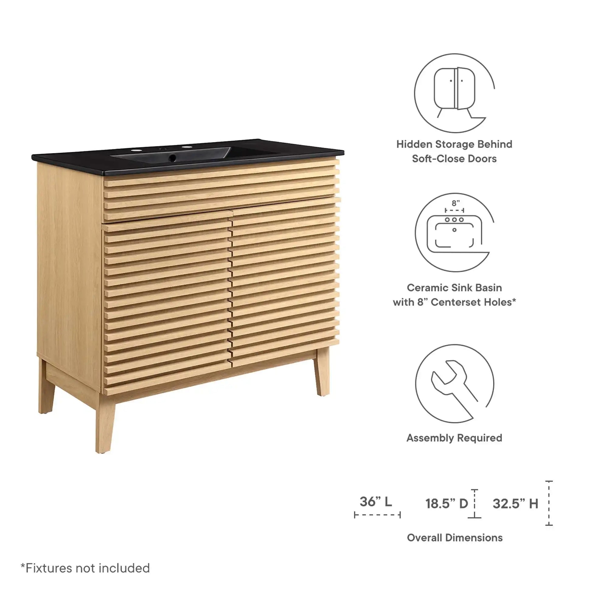 Render 36" Bathroom Vanity by Modway - Best Buy Furniture