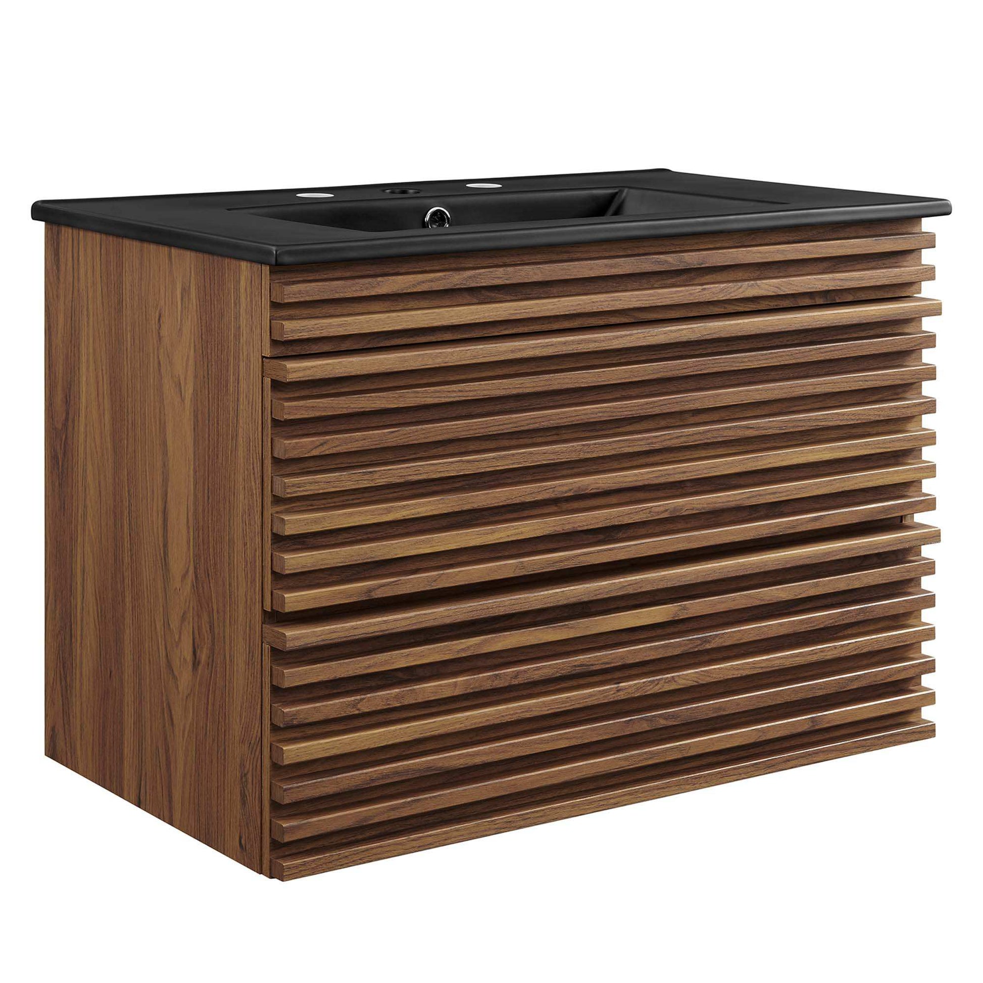 Render 30" Wall-Mount Bathroom Vanity by Modway - Best Buy Furniture