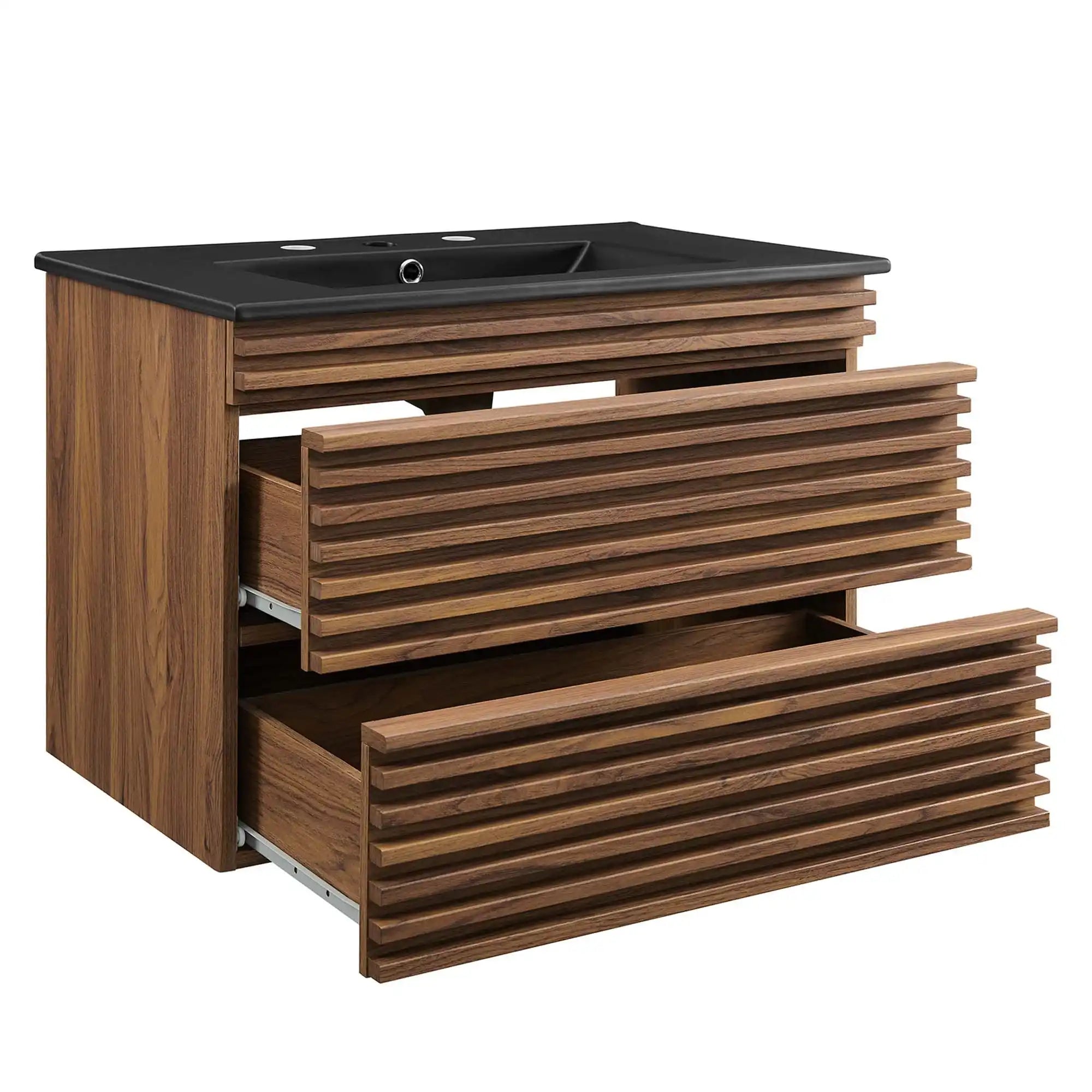 Render 30" Wall-Mount Bathroom Vanity by Modway - Best Buy Furniture