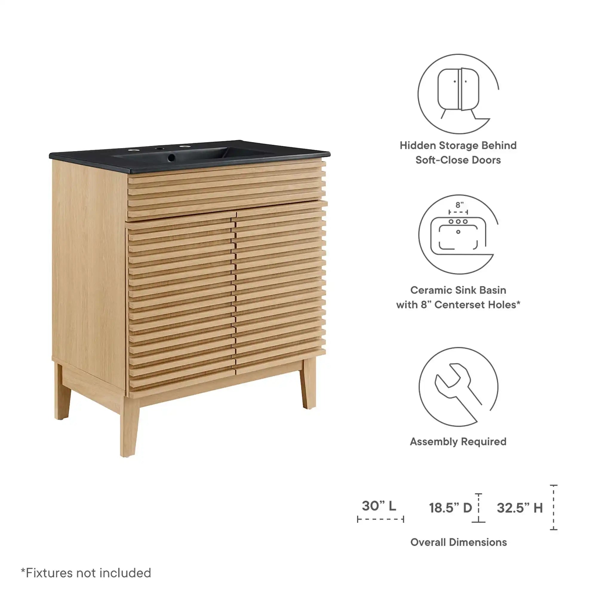 Render 30" Bathroom Vanity by Modway - Best Buy Furniture